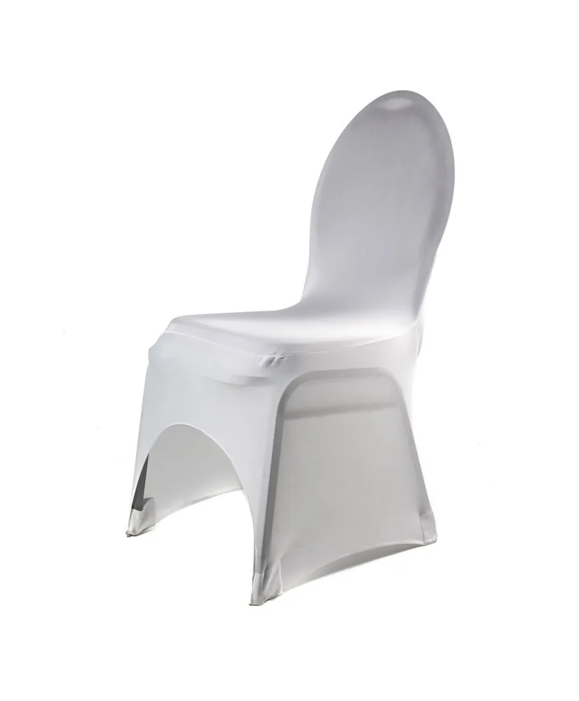 Housse de chaise lycra blanc
