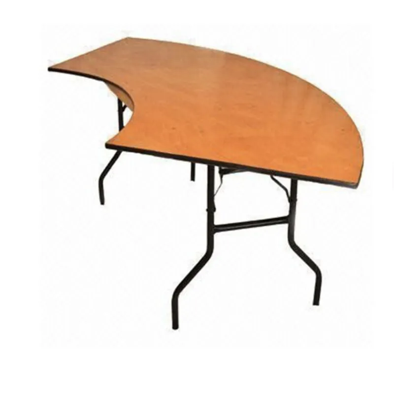 Table en bois serpenté en forme de S