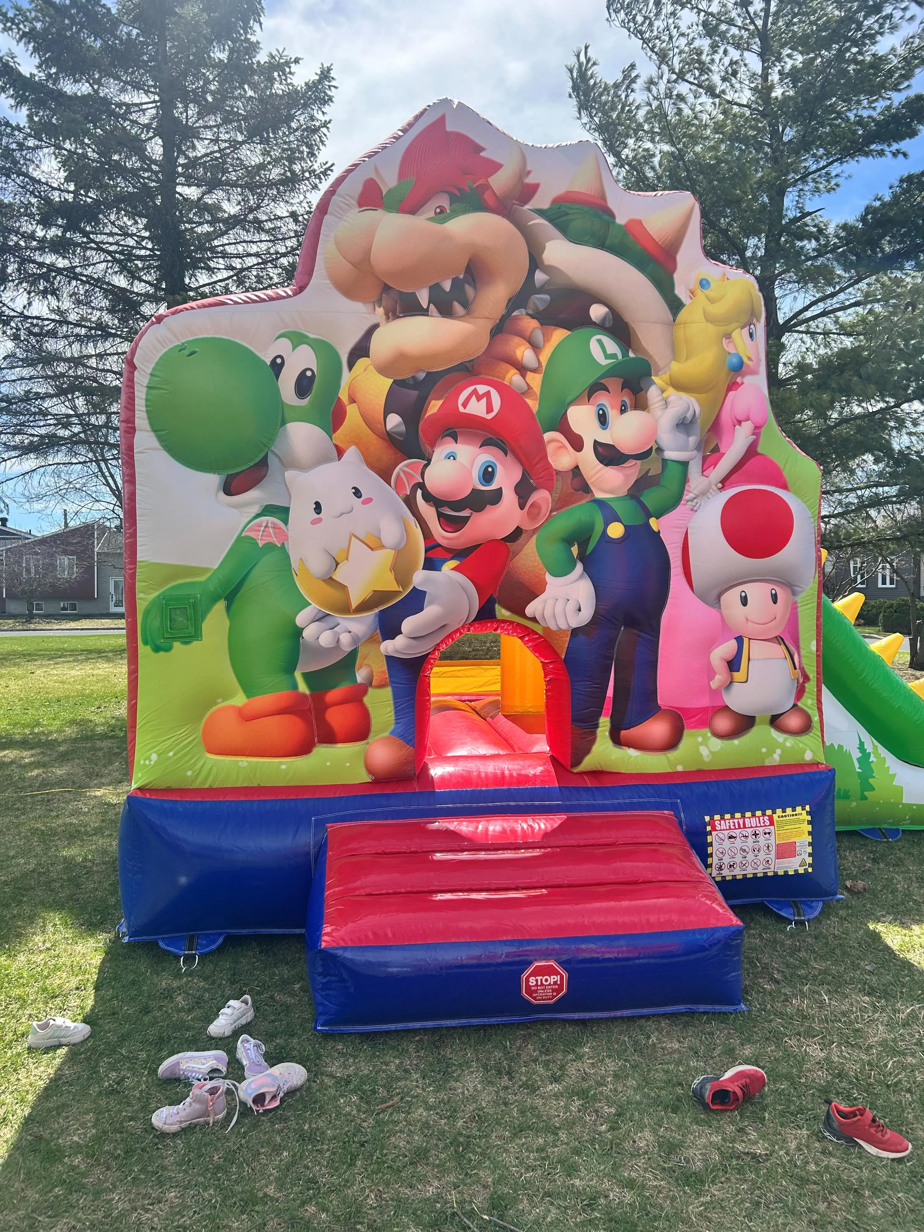 JEU GONFLABLE MARIO BROSS COMBO