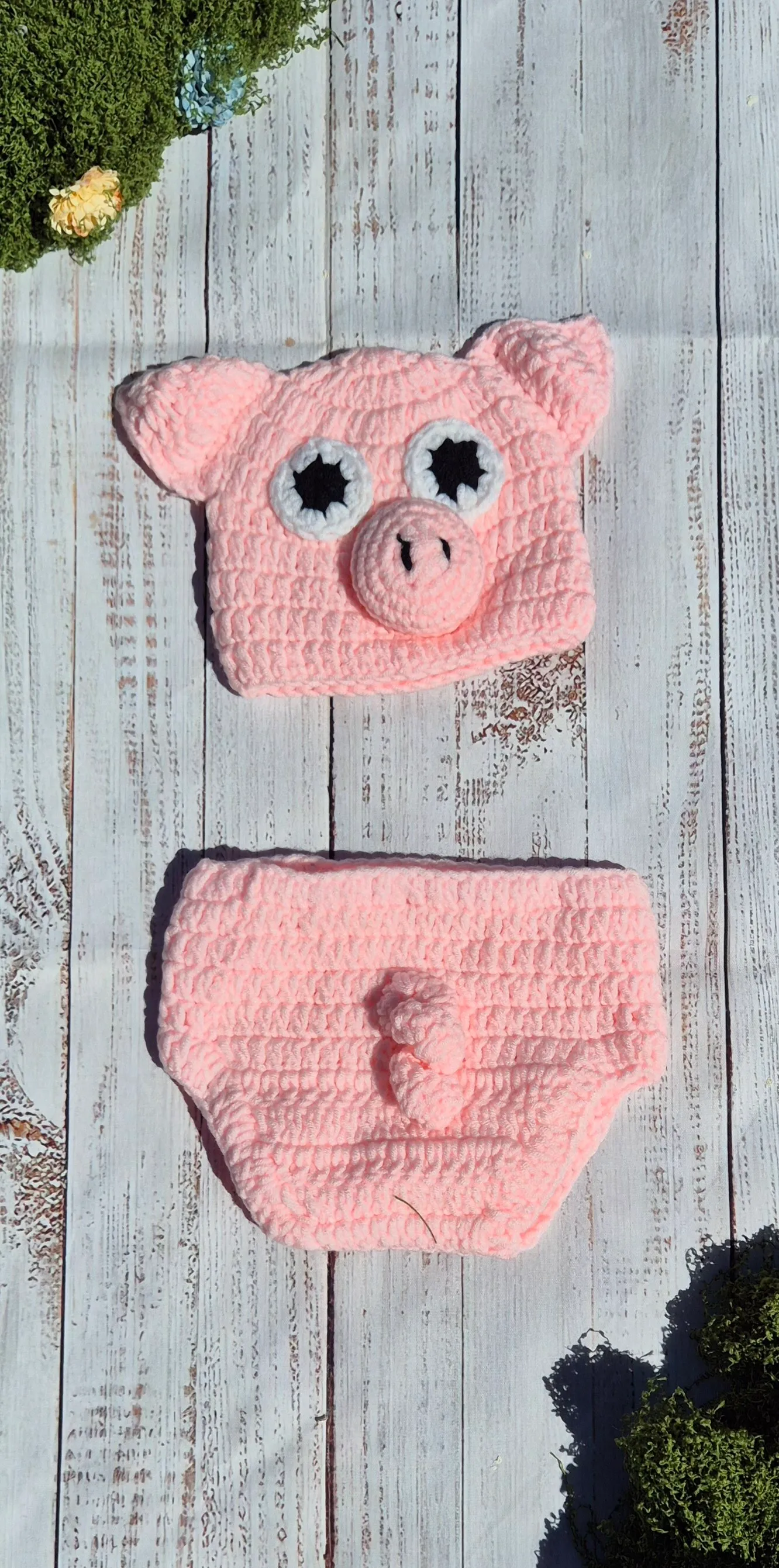 Crochet Pig - Pink