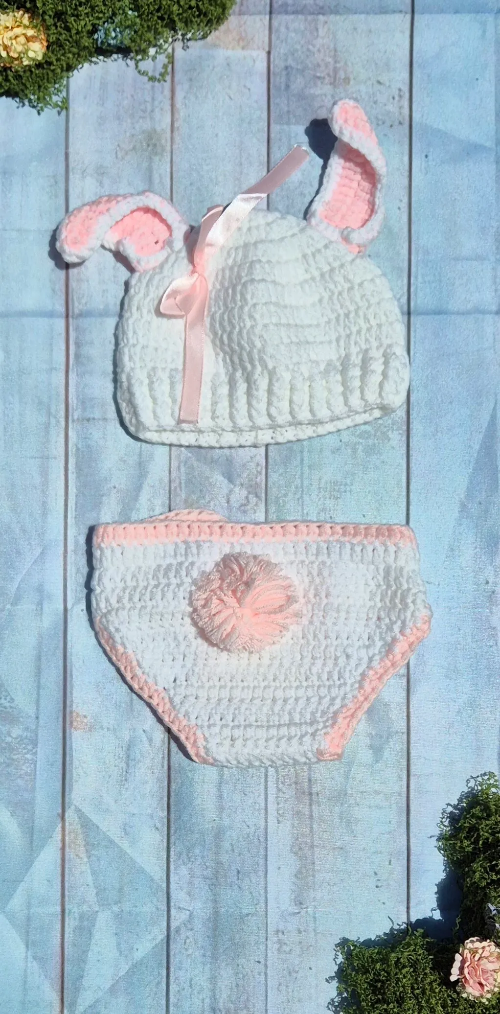 Bunny - Pink and White