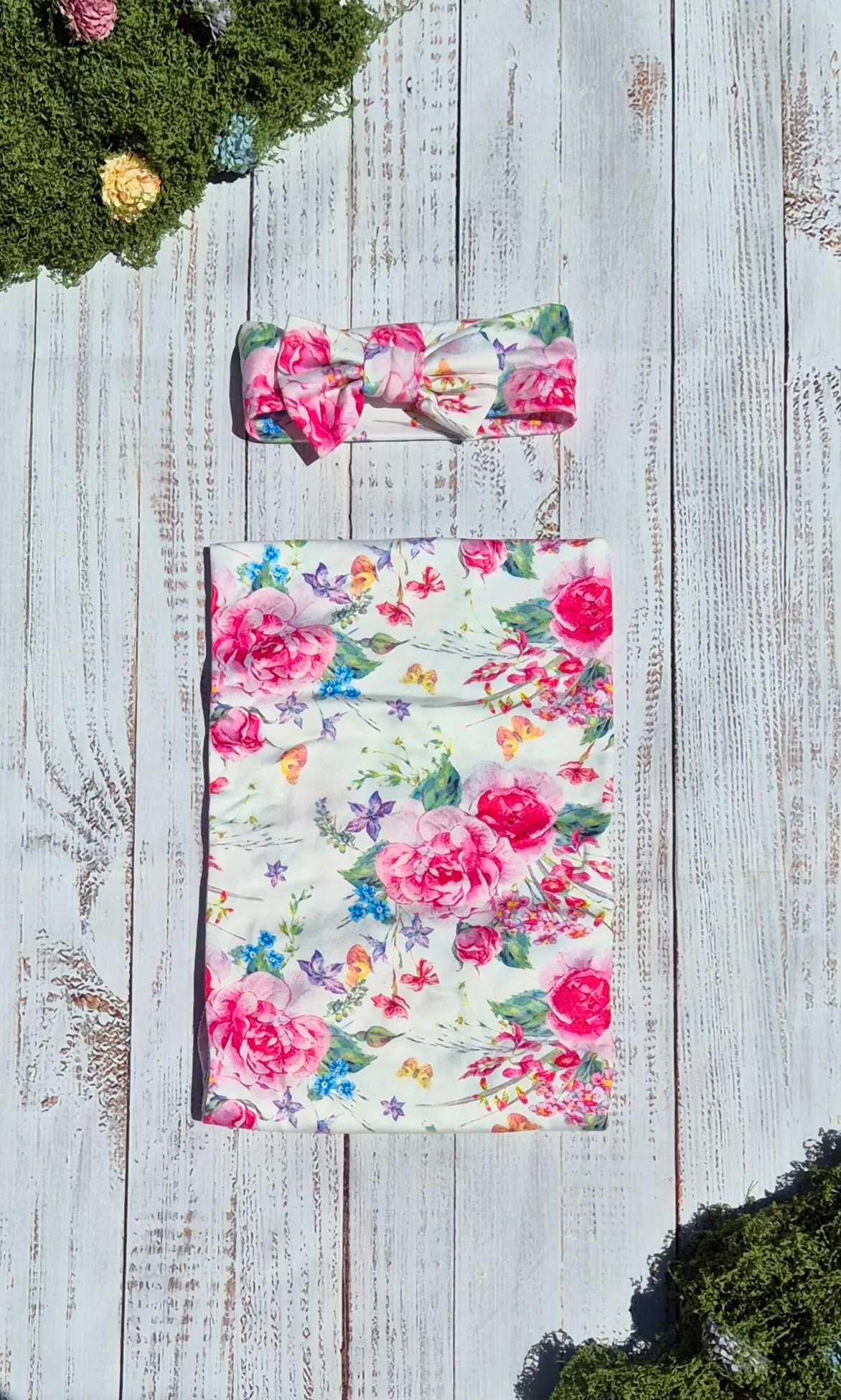 Wrap - Pink Rose Floral