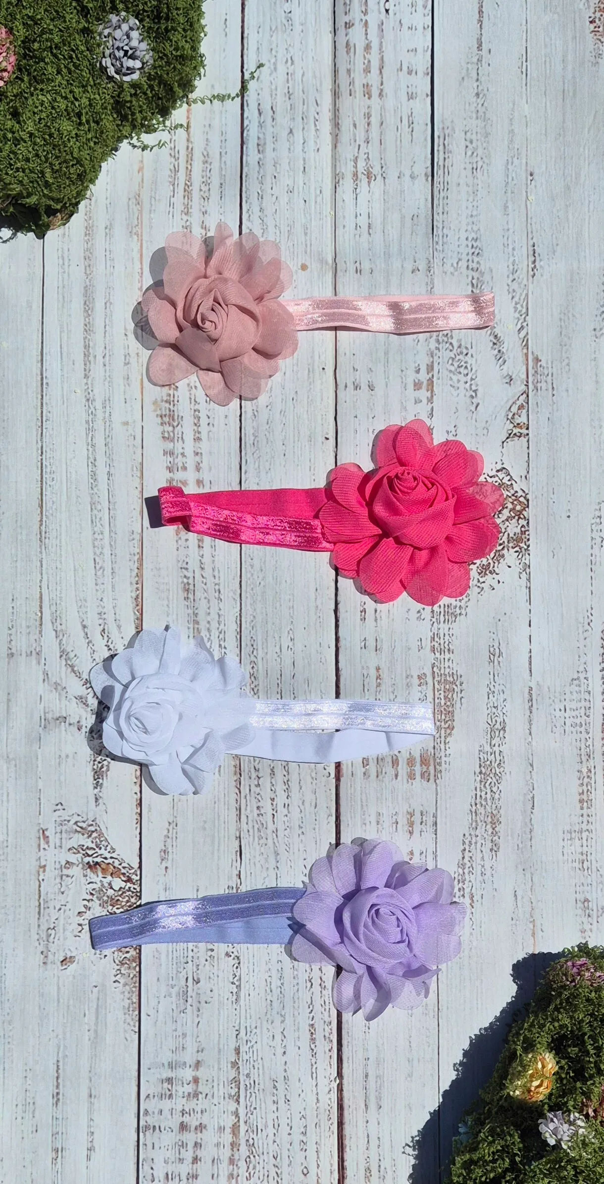 Headband - Bright Pink Flower