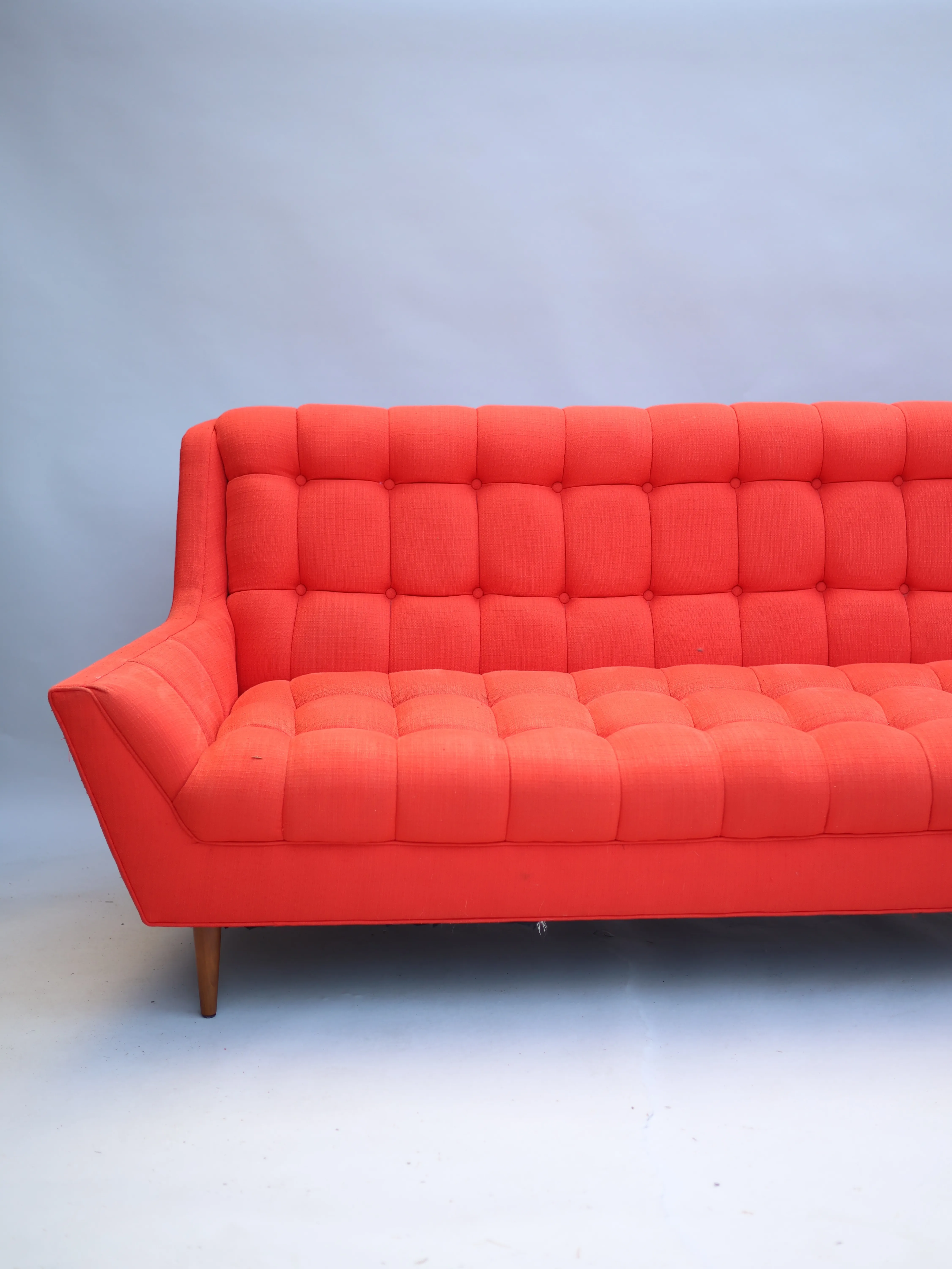 Daisy Retro Red Tufted Sofa