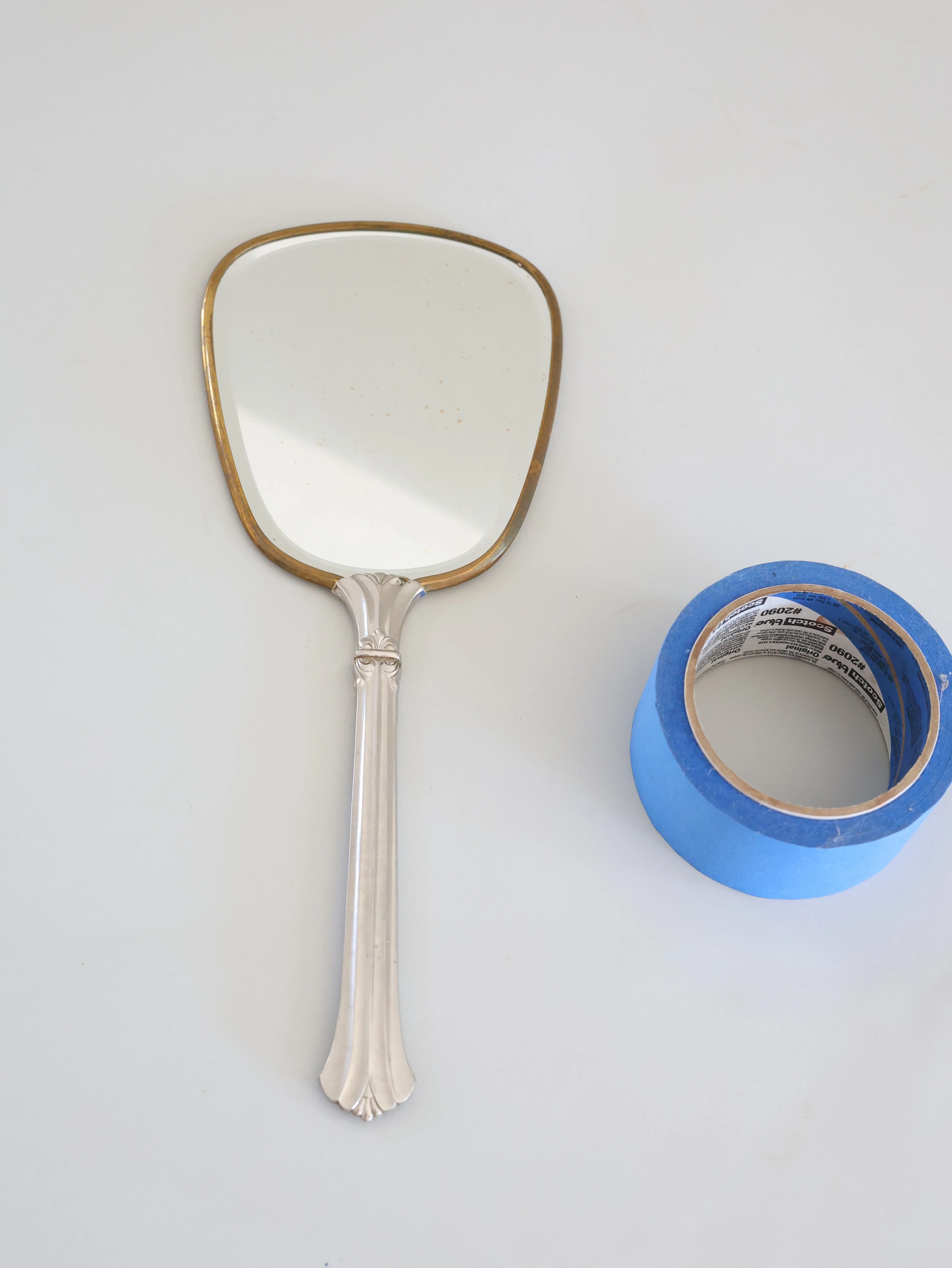 Antique Handheld Mirror Silver