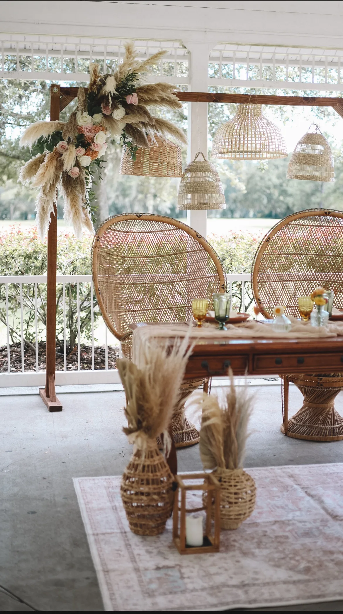 Rustic rectangle backdrop