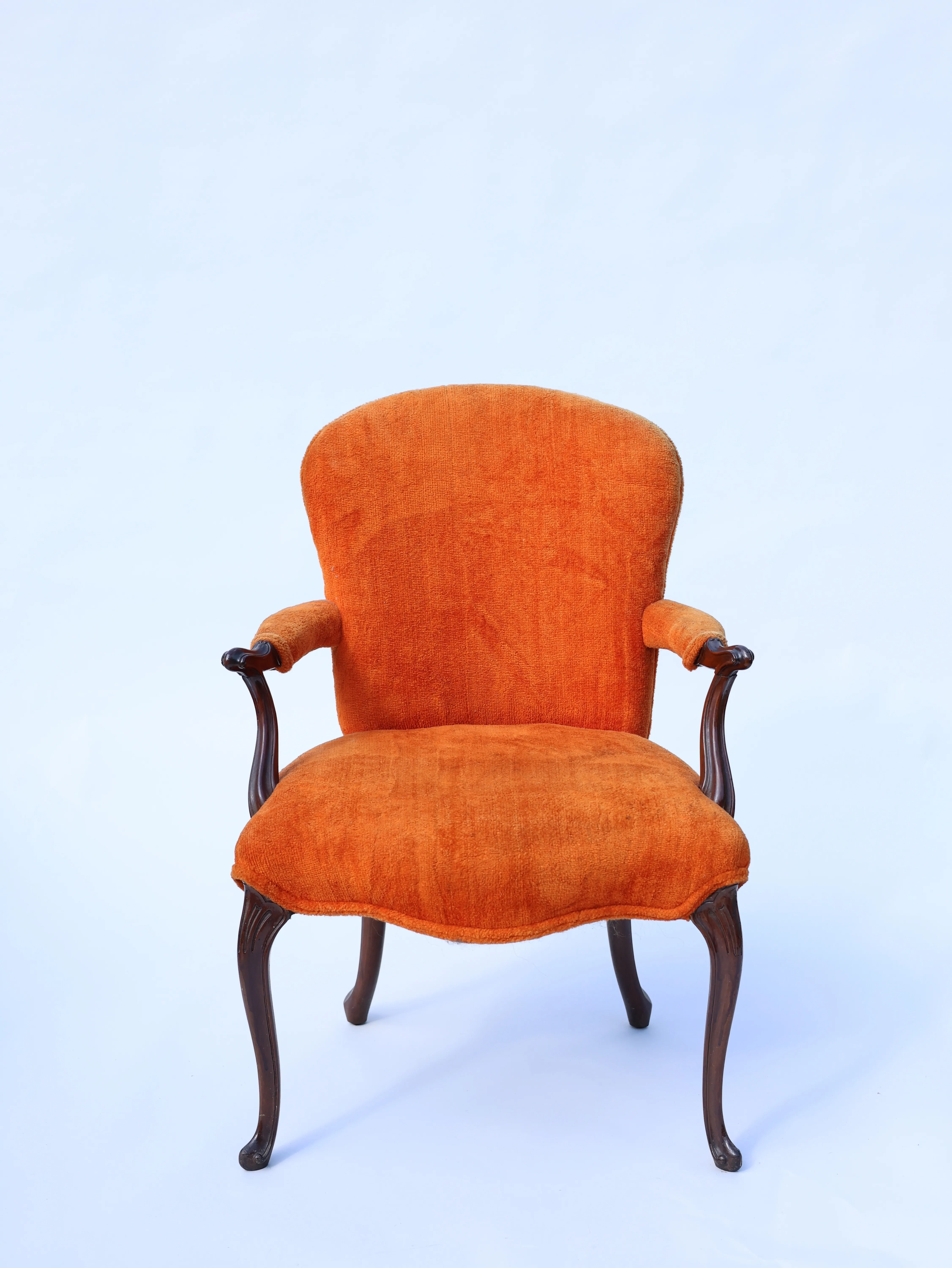 Charlotte Orange Velvet Chair