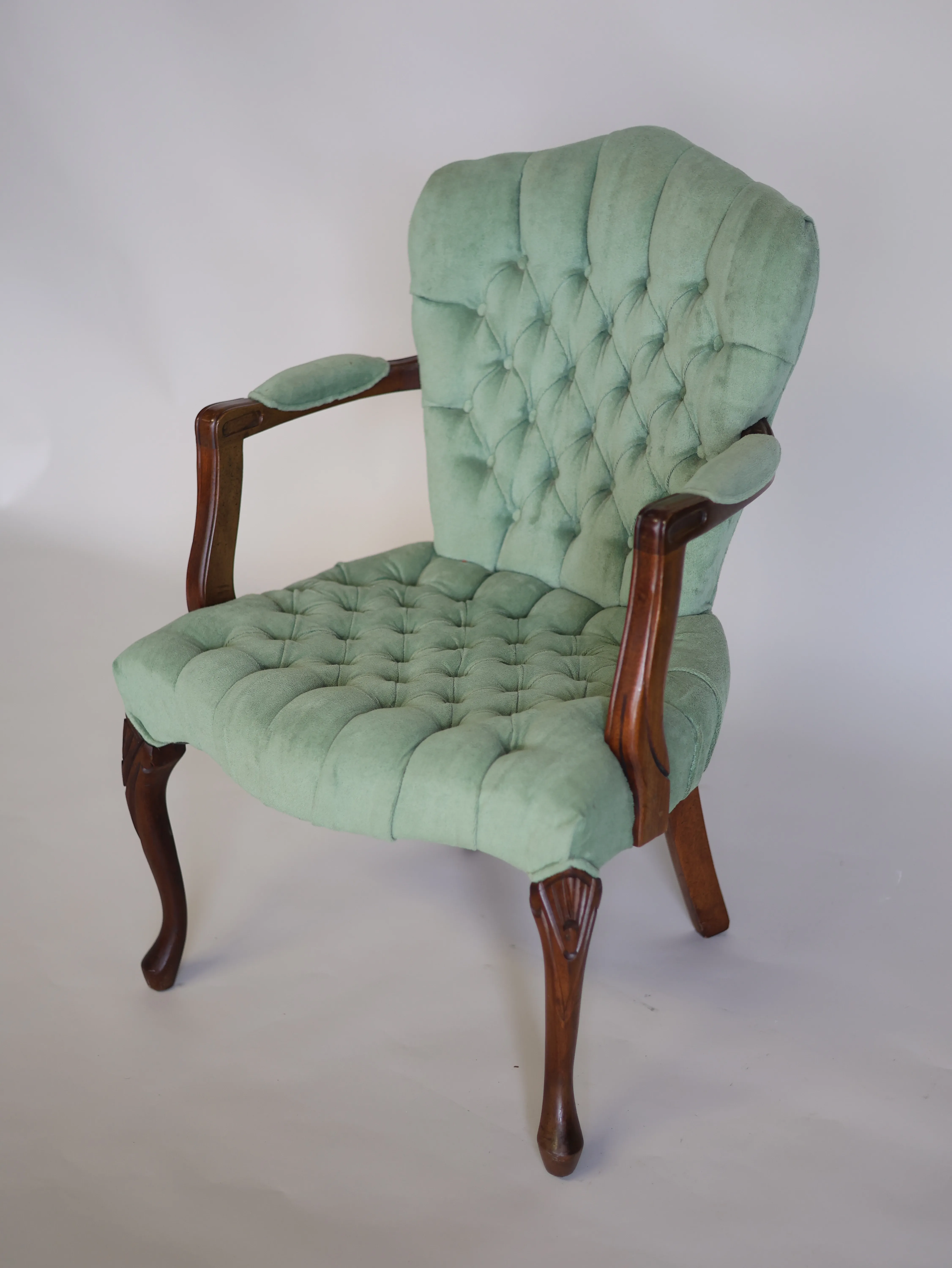 Alice teal upholstered armchair