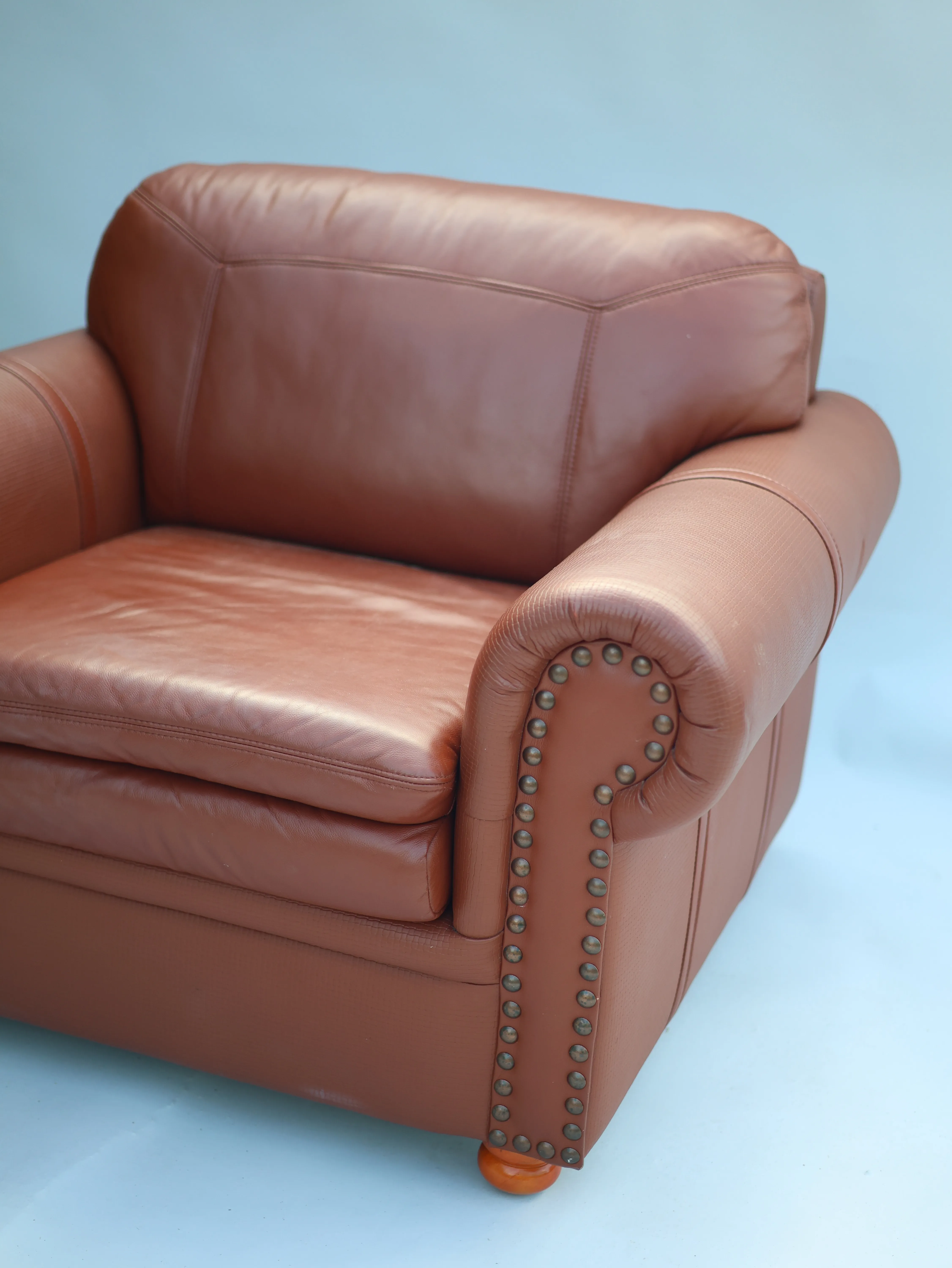 Edna Orange Leather Chair