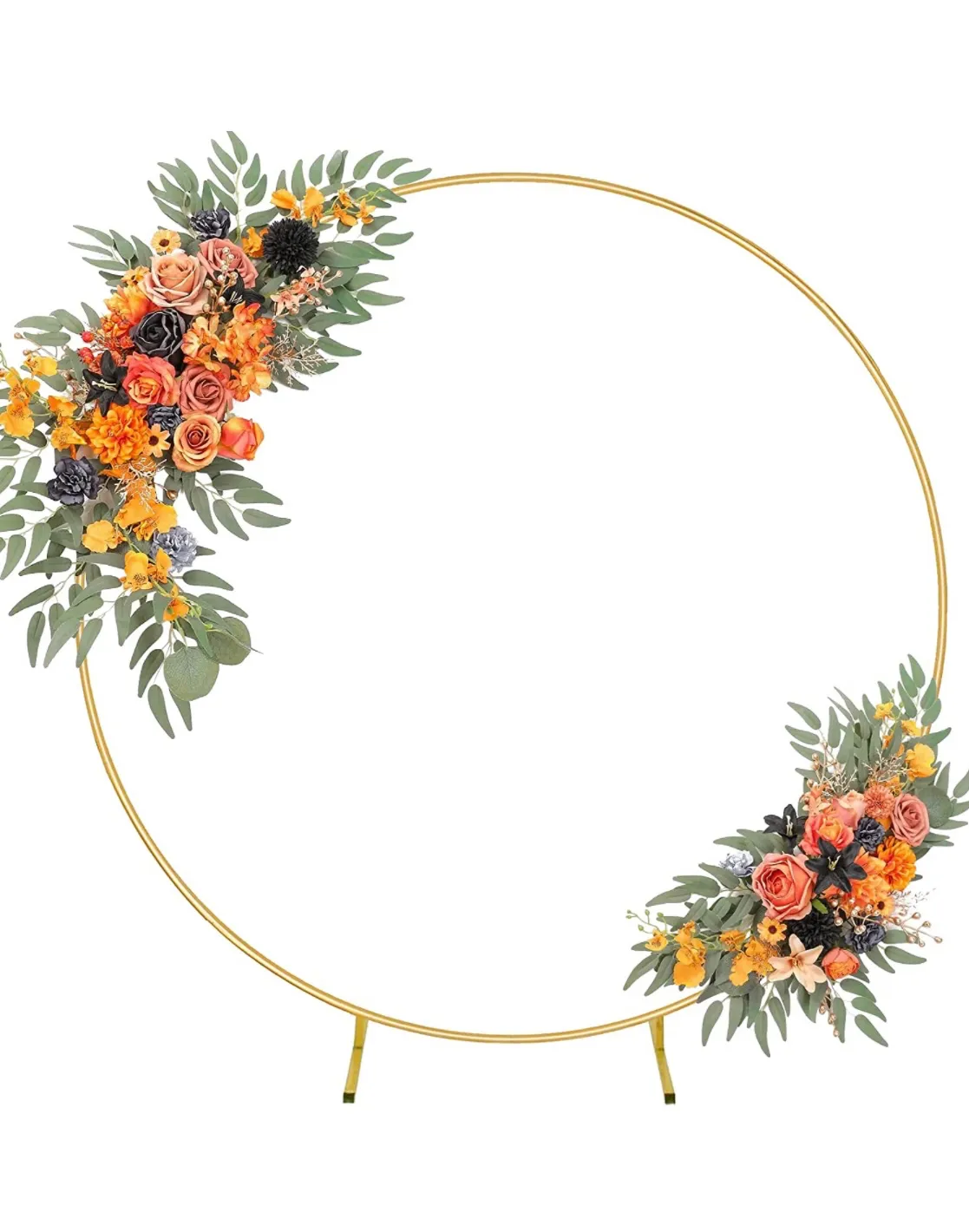7 ft. Round Balloon Arch Gold