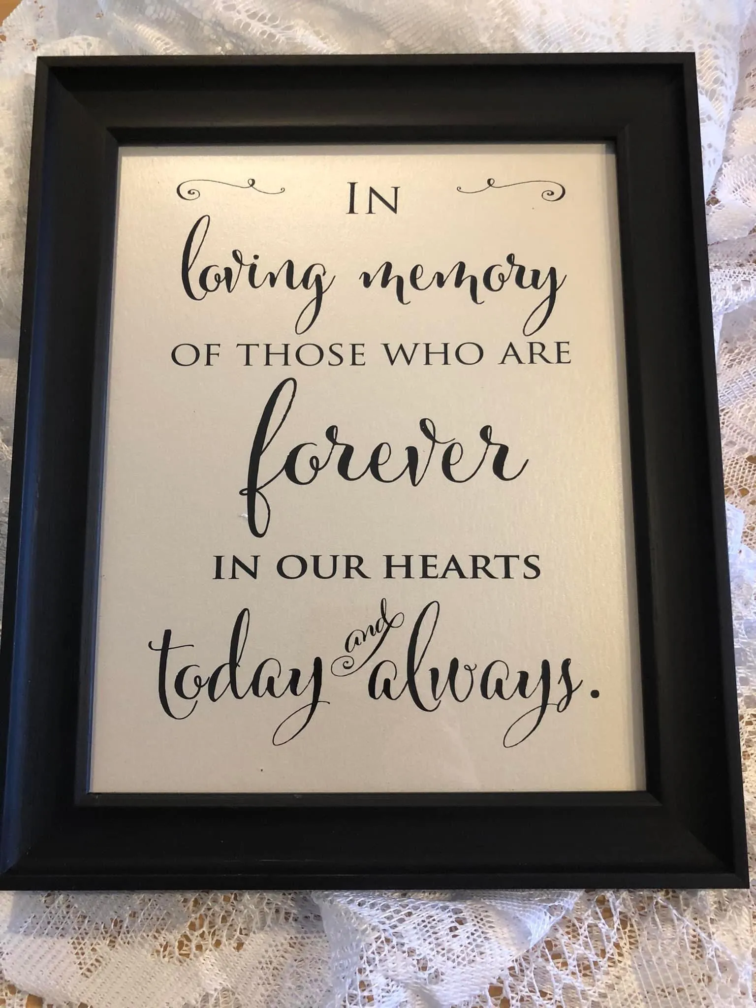 In Loving Memory Sign
