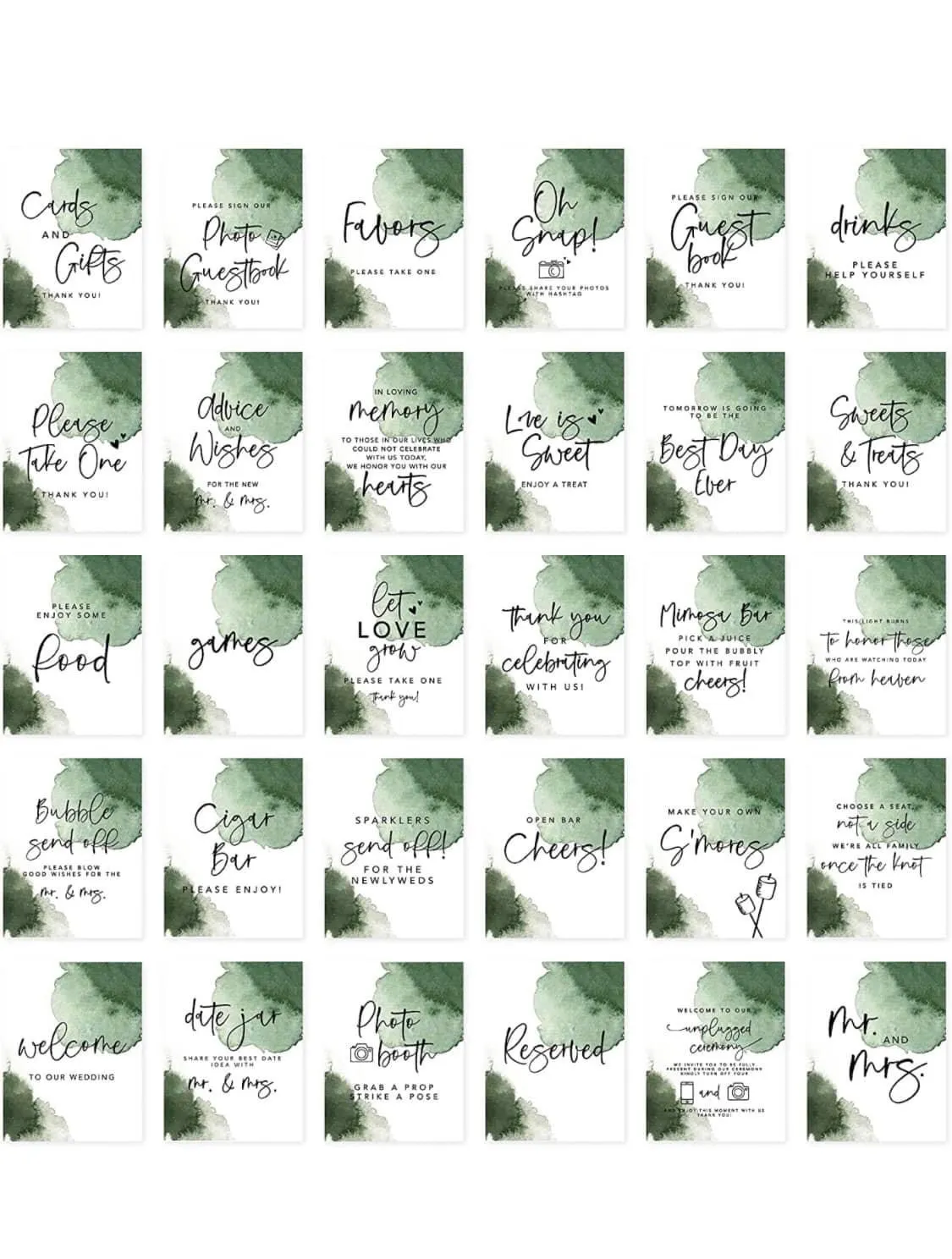 Sage and White Signs