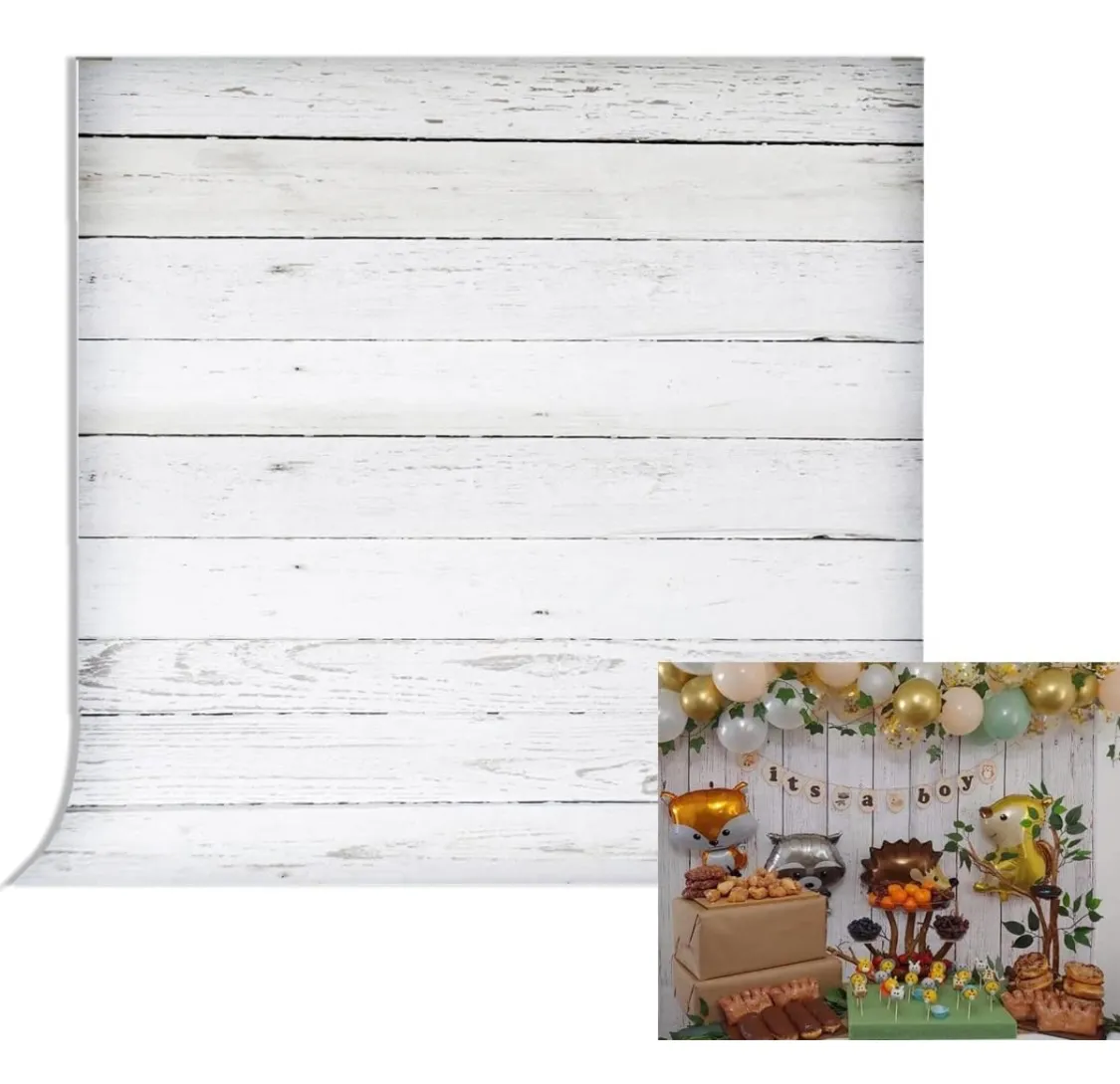 Vinyl Backdrop 5x5 Whitewashed Wood