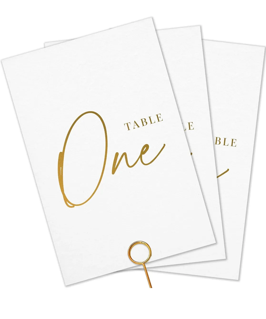 Table numbers 4x6 one-thirty