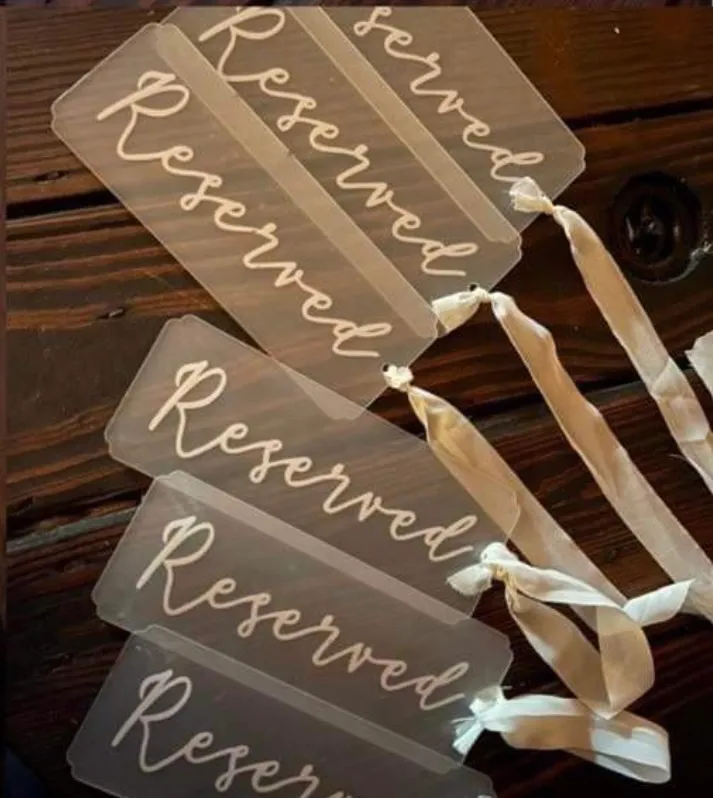 Acrylic Hanging Reserved Signs
