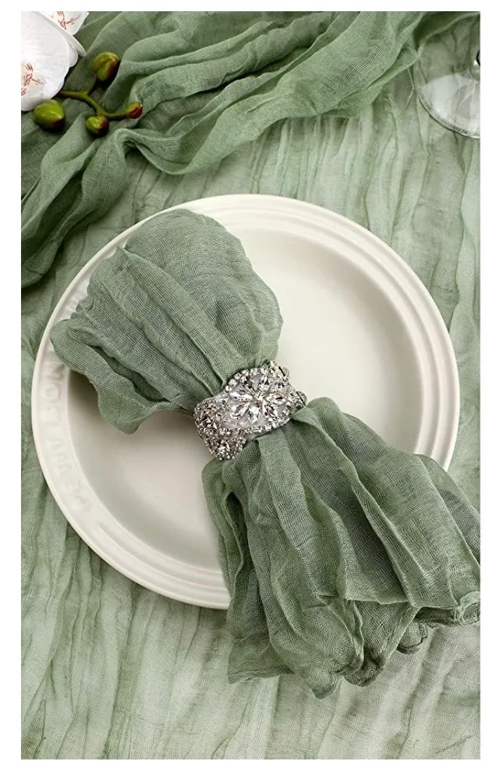 Minty Green Cheesecloth napkins
