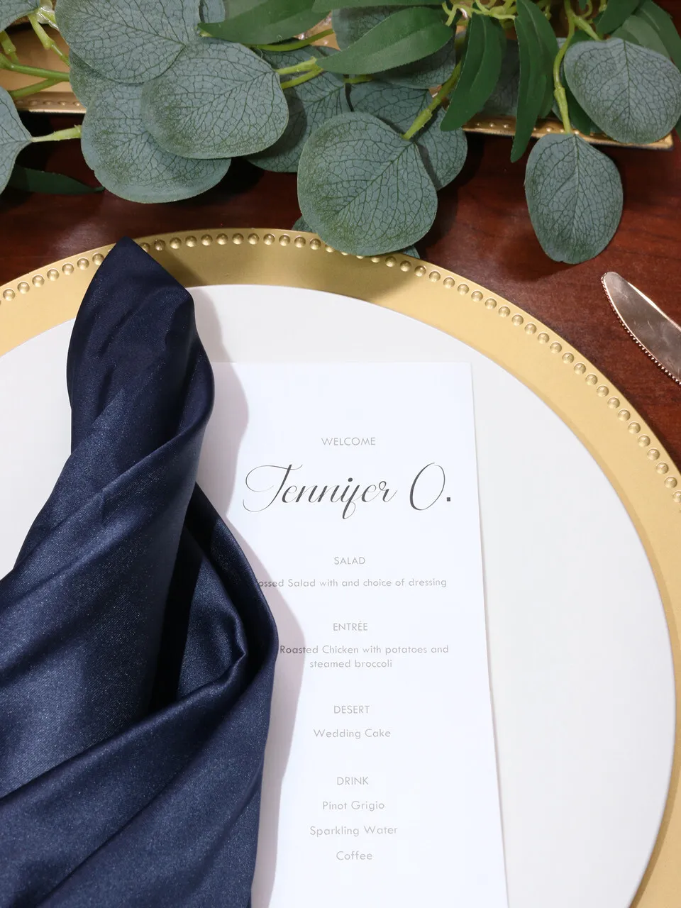 Satin Navy Napkins