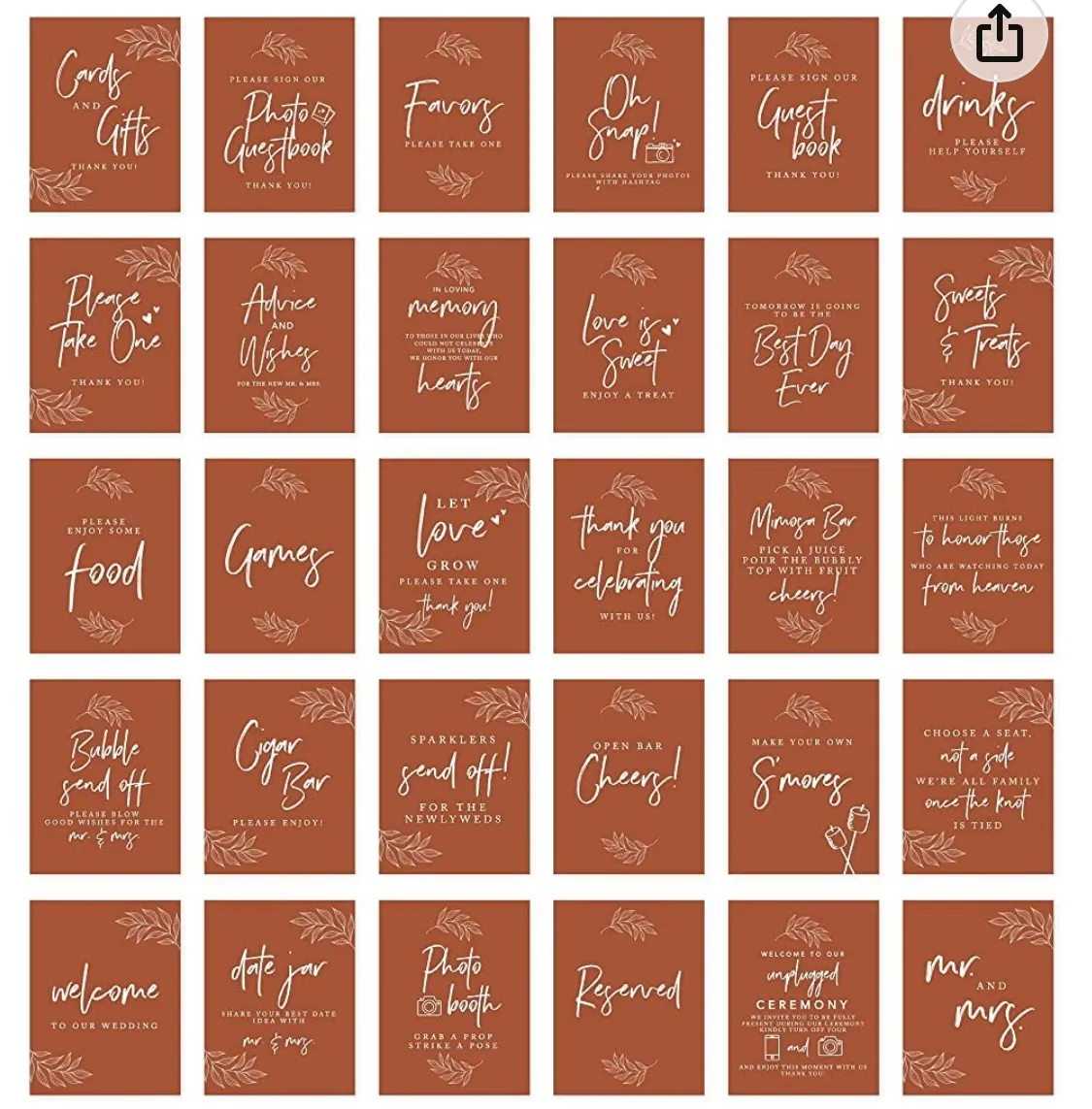 Terracotta Sign Bundle 30-pack