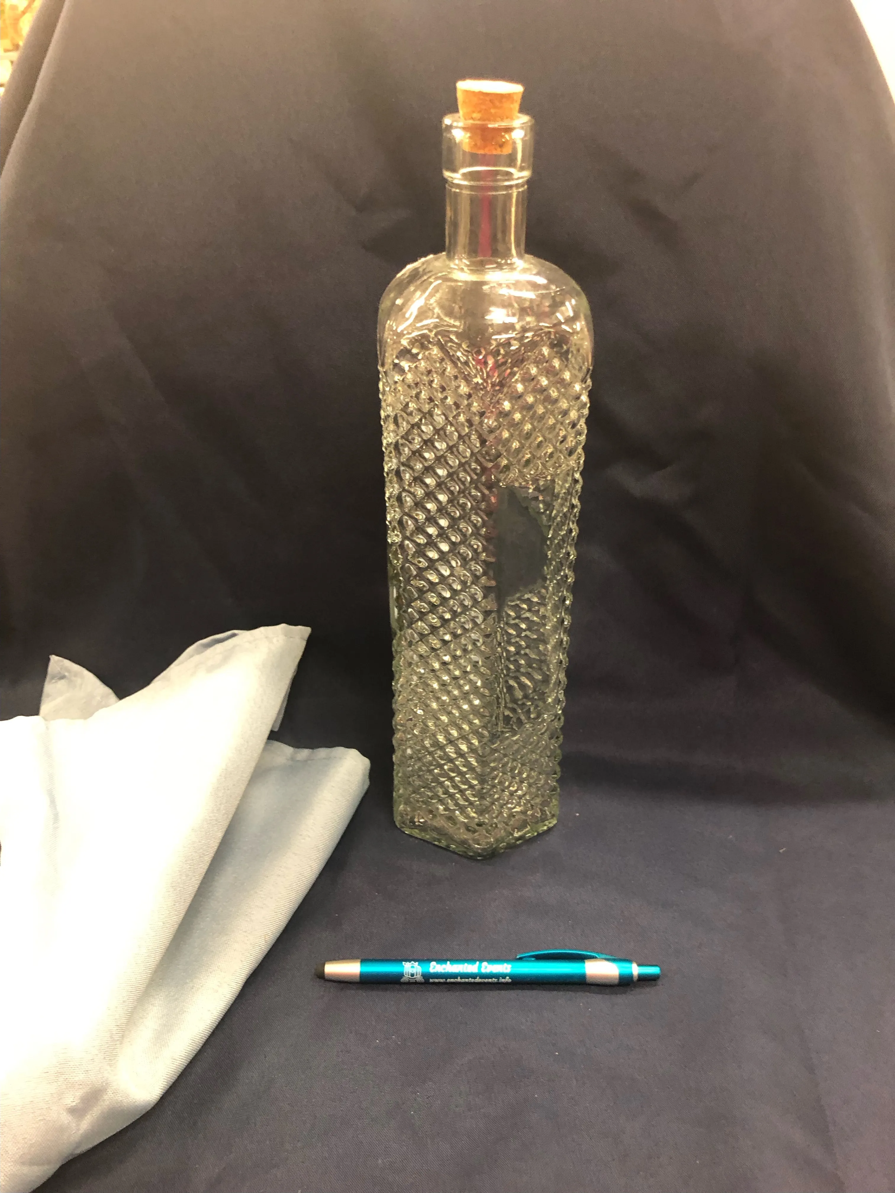 Textured Glass Corked bottle