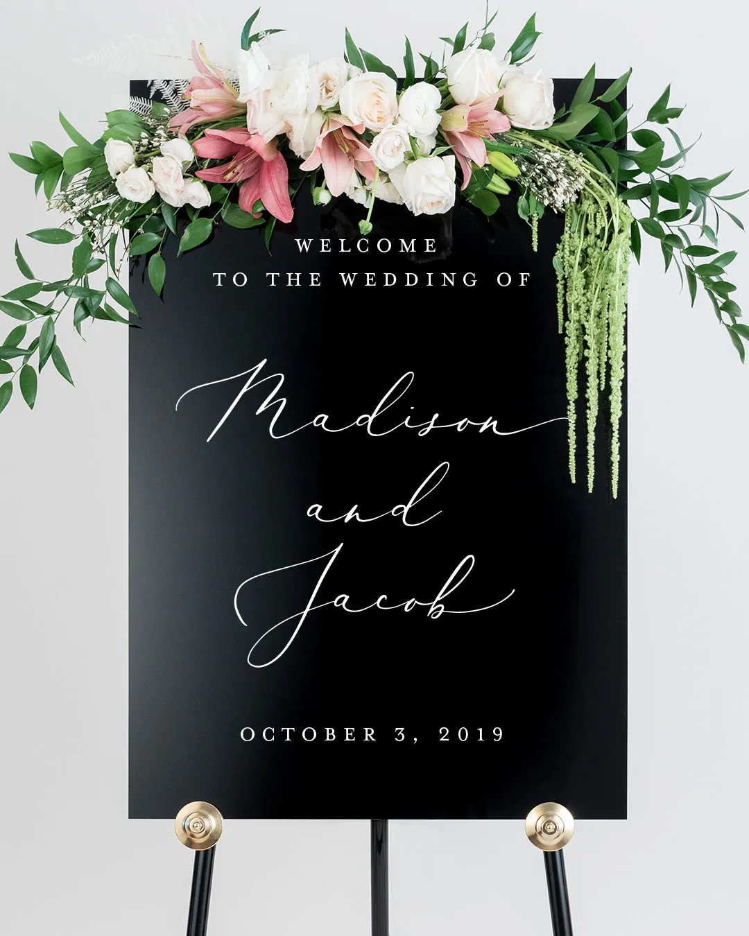 Black Acrylic Sign (add your vinyl)