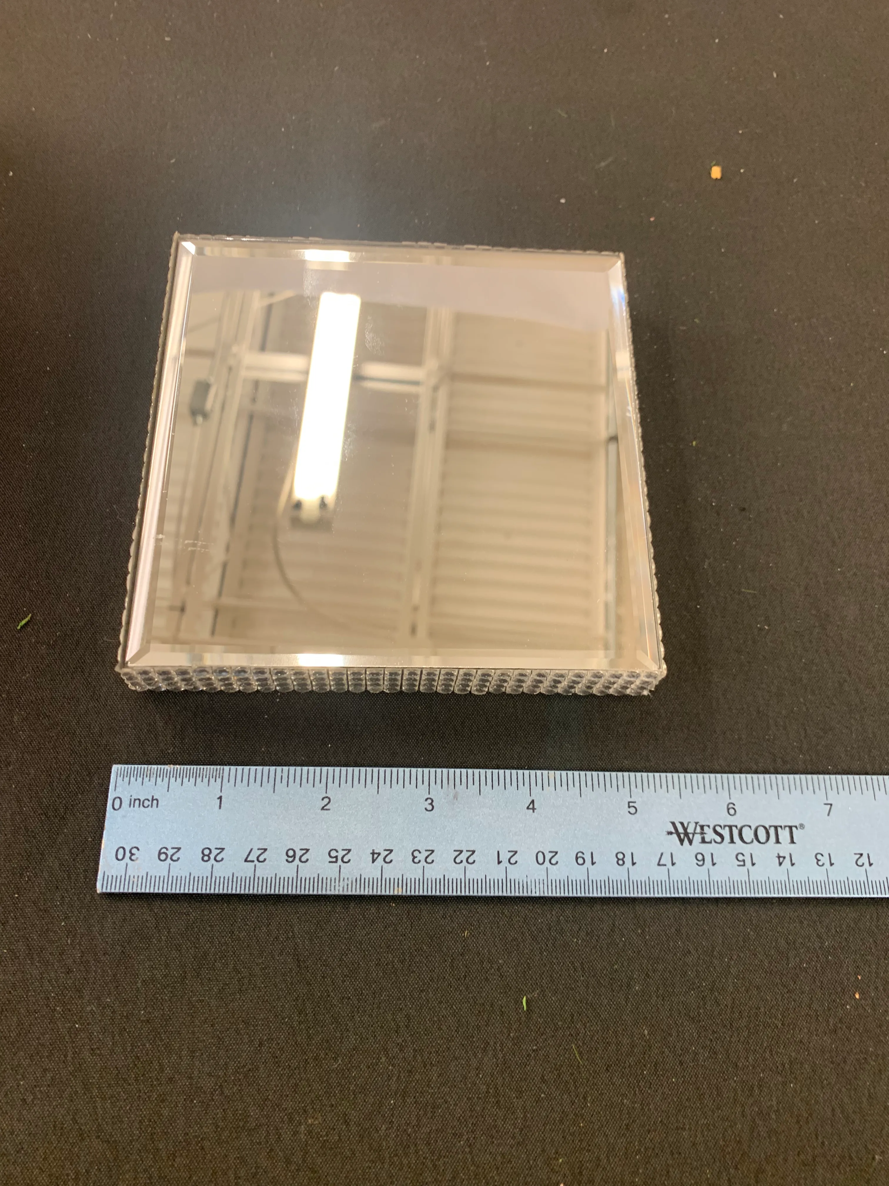 Bedazzled mirror square mini centerpiece