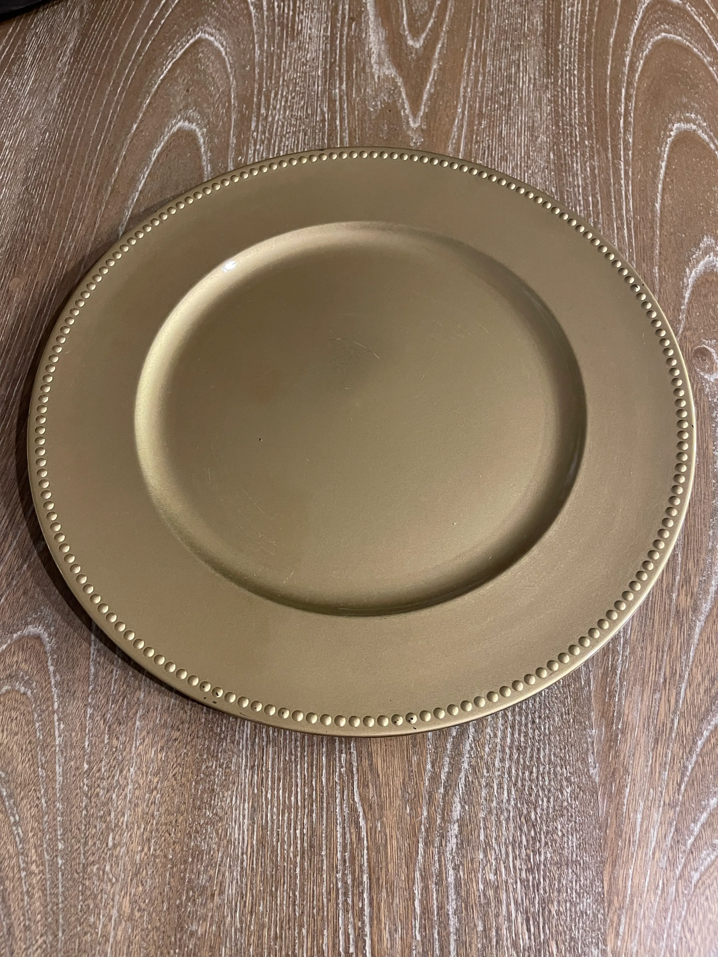 Gold Chargers - Packaging Quantity: 10 - round up as needed