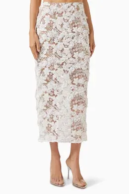 Vonni Top & Skirt Set in Mesh - Size: xl