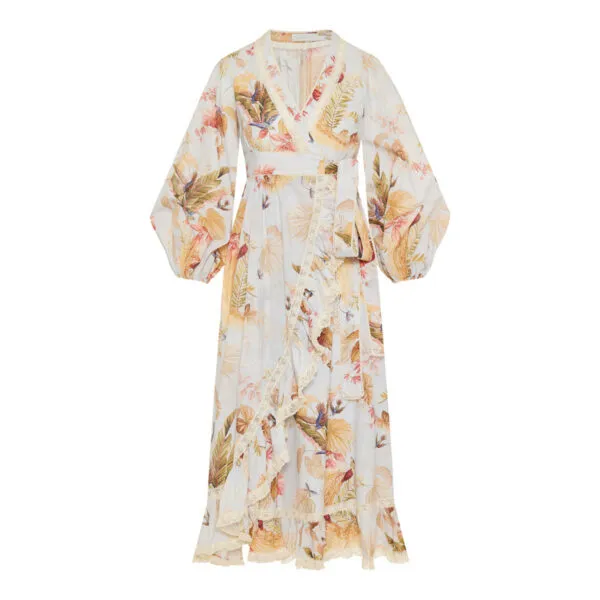 Ascension Frill Mini Dress in Cotton - Size: xxl