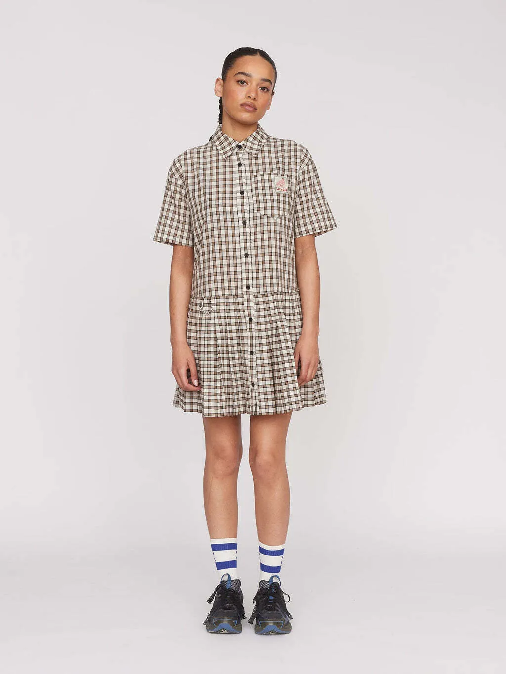 Pleated Fill Mini Dress - Size: xxl