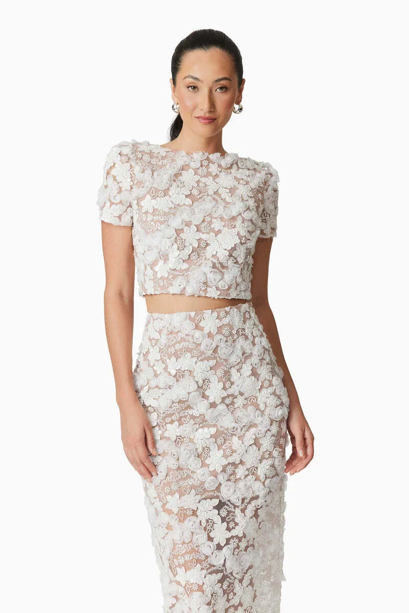 Vonni Top & Skirt Set in Mesh - Size: m