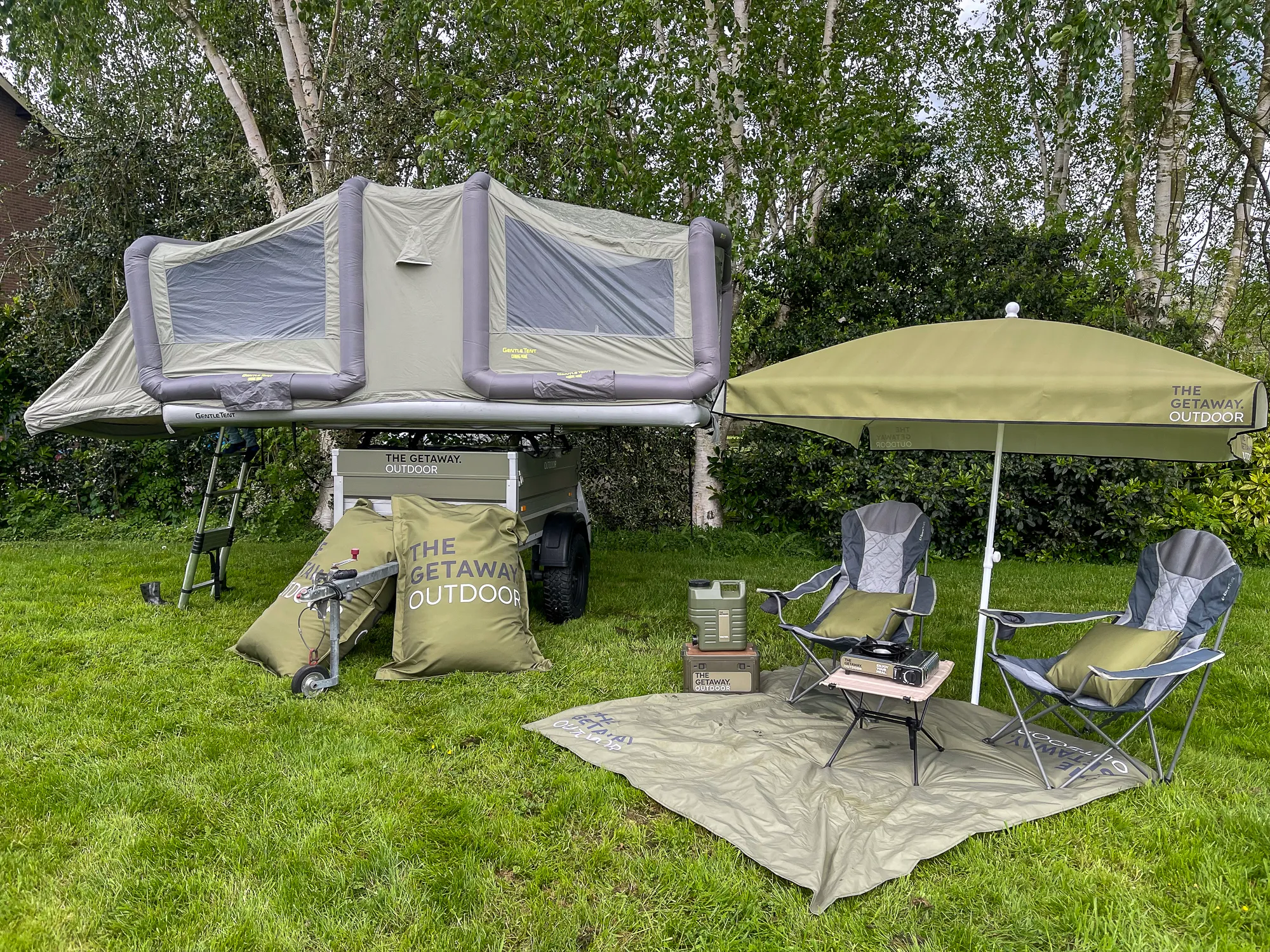 Offroad aanhanger met MEGA daktent