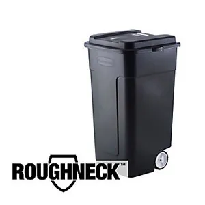 50 gallon gray trash can with lid