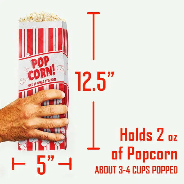 2oz popcorn bags (50 per order) 