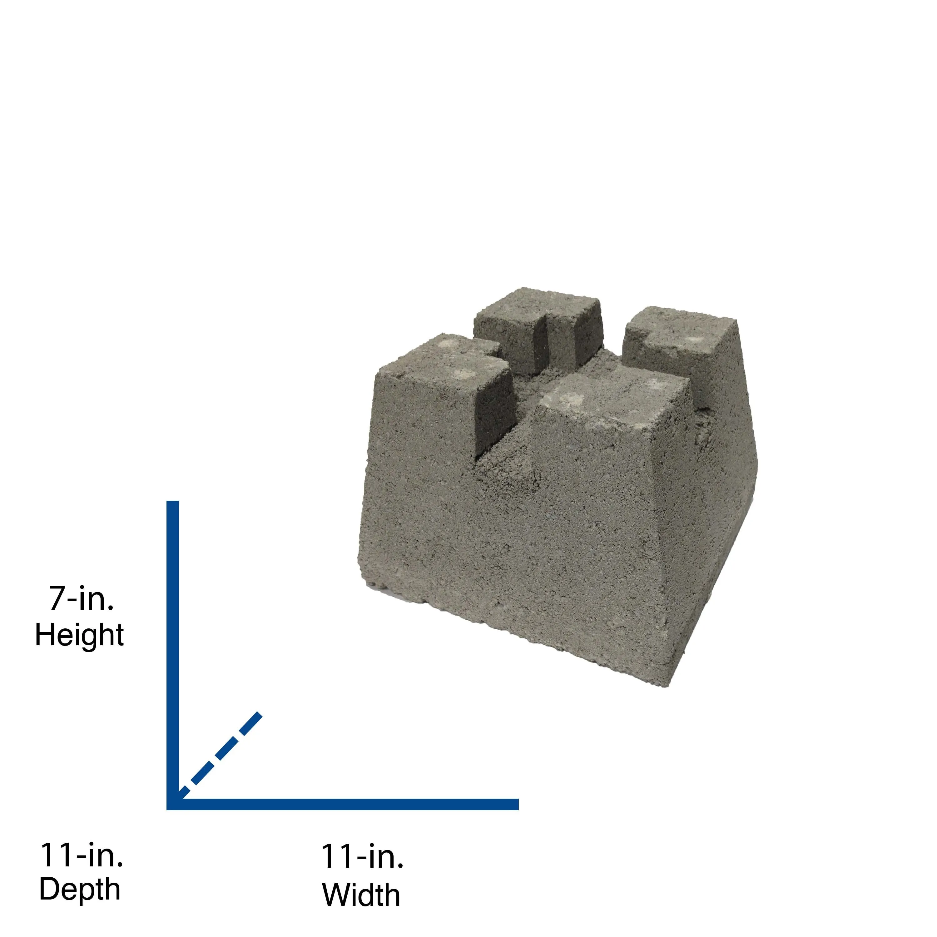 deck concrete block tent weight
