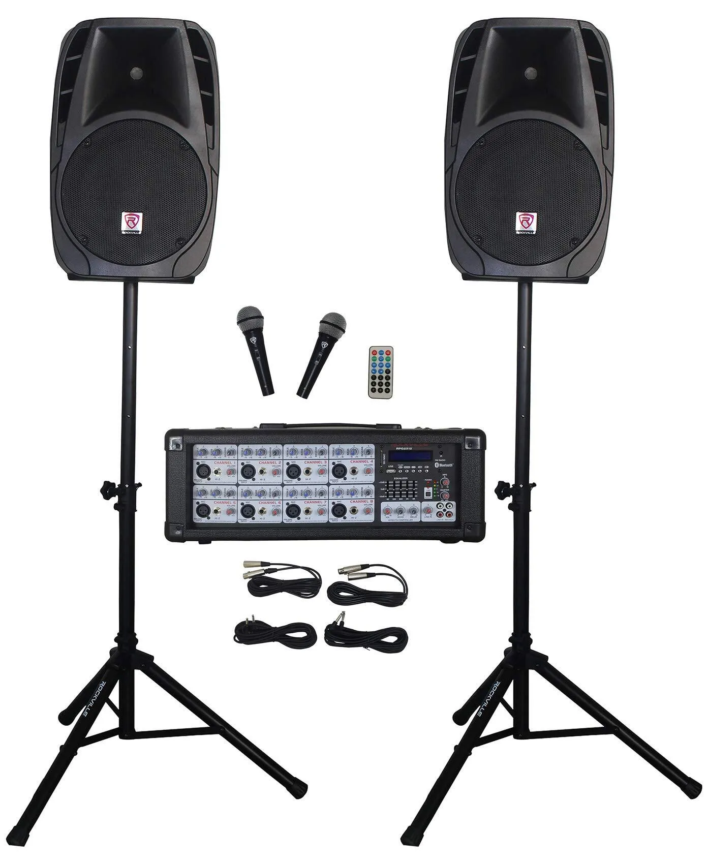 Rockville Bluetooth PA System w/corded microphone 