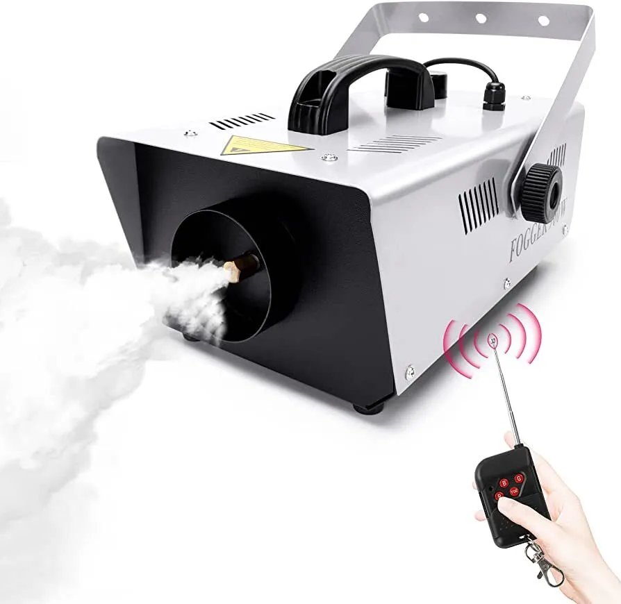 holdlamp fog machine, 1200 watt with remote and 6 colorful LED lights, DOES NOT INCLUDE LIQUID FOG