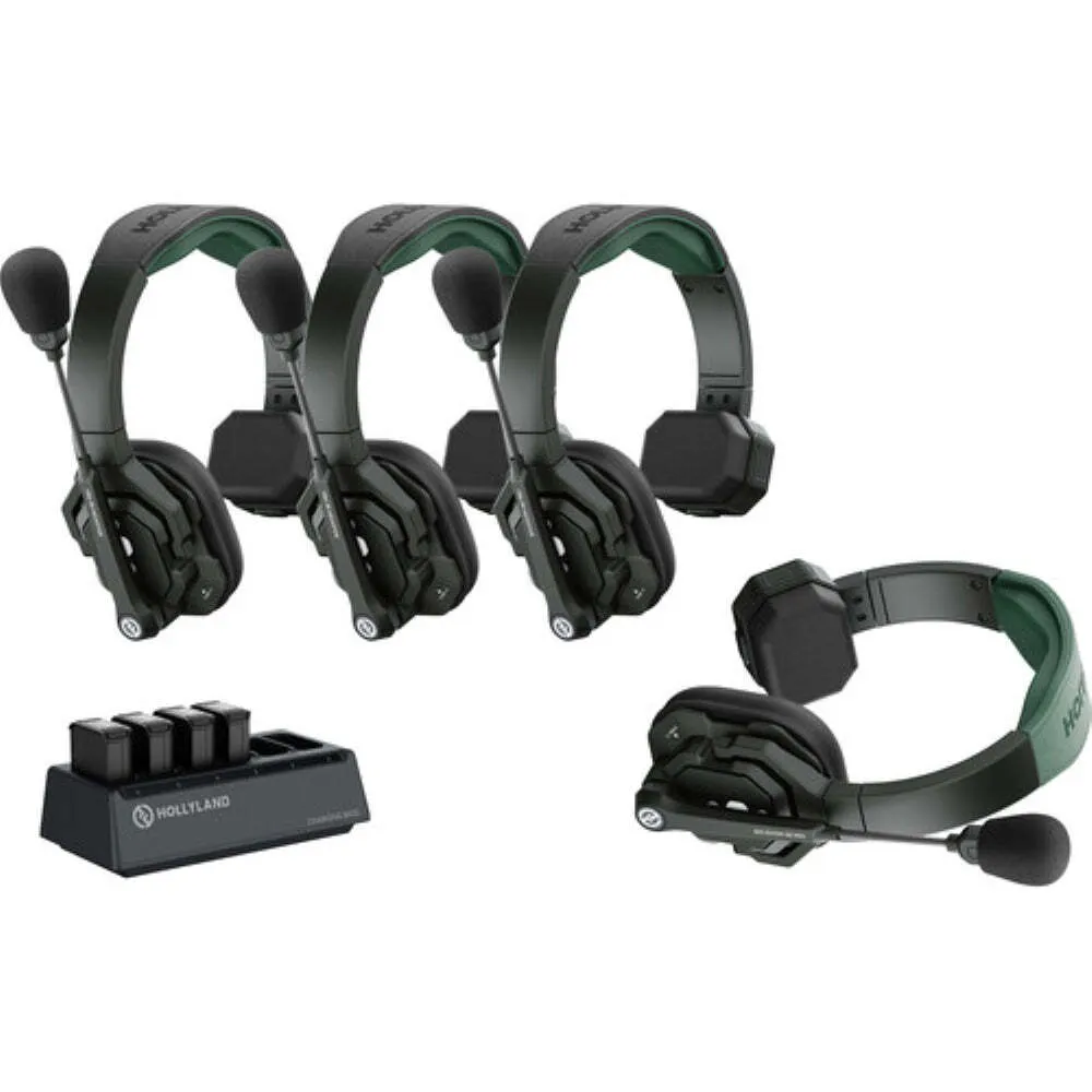  Hollyland Solidcom SE Pro 4S 4-Person Full-Duplex Single-Ear Headset Intercom System (1.9 GHz)