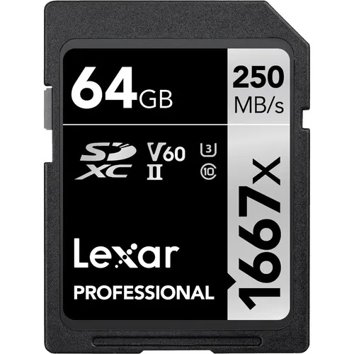 SD Card - Lexar Professional 64Gb 1667x (v60)
