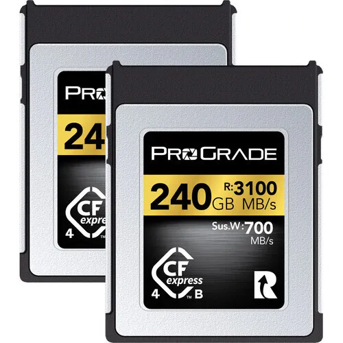 *** ProGrade Digital 240GB CFexpress 4.0 Type B Gold Memory Card (Set of 2)