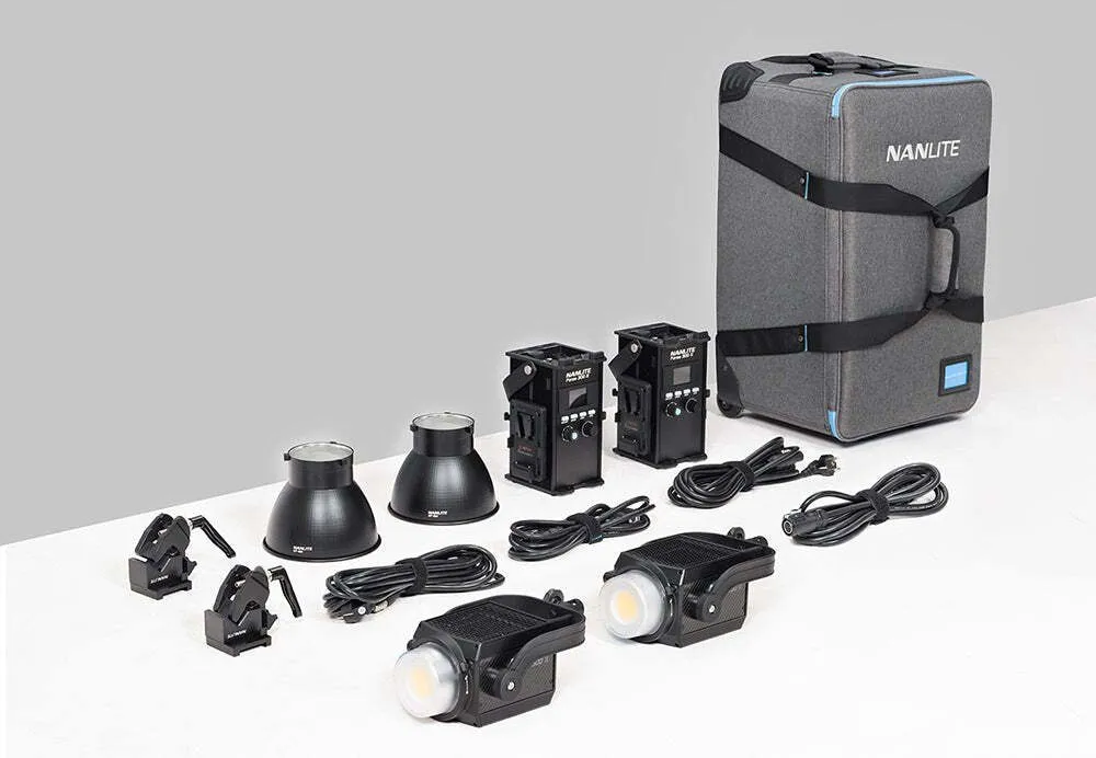 *** Nanlite Forza - Kit of 2 Lights with Diffusers and stands