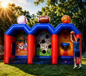 3 in 1 inflatable football, basketball, baseball