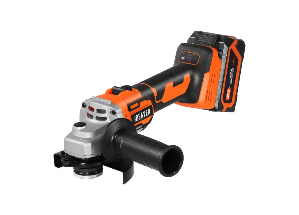 4-1/2" 20V Angle grinder LITTLE BEAVER,battery 4ah, access.& bag