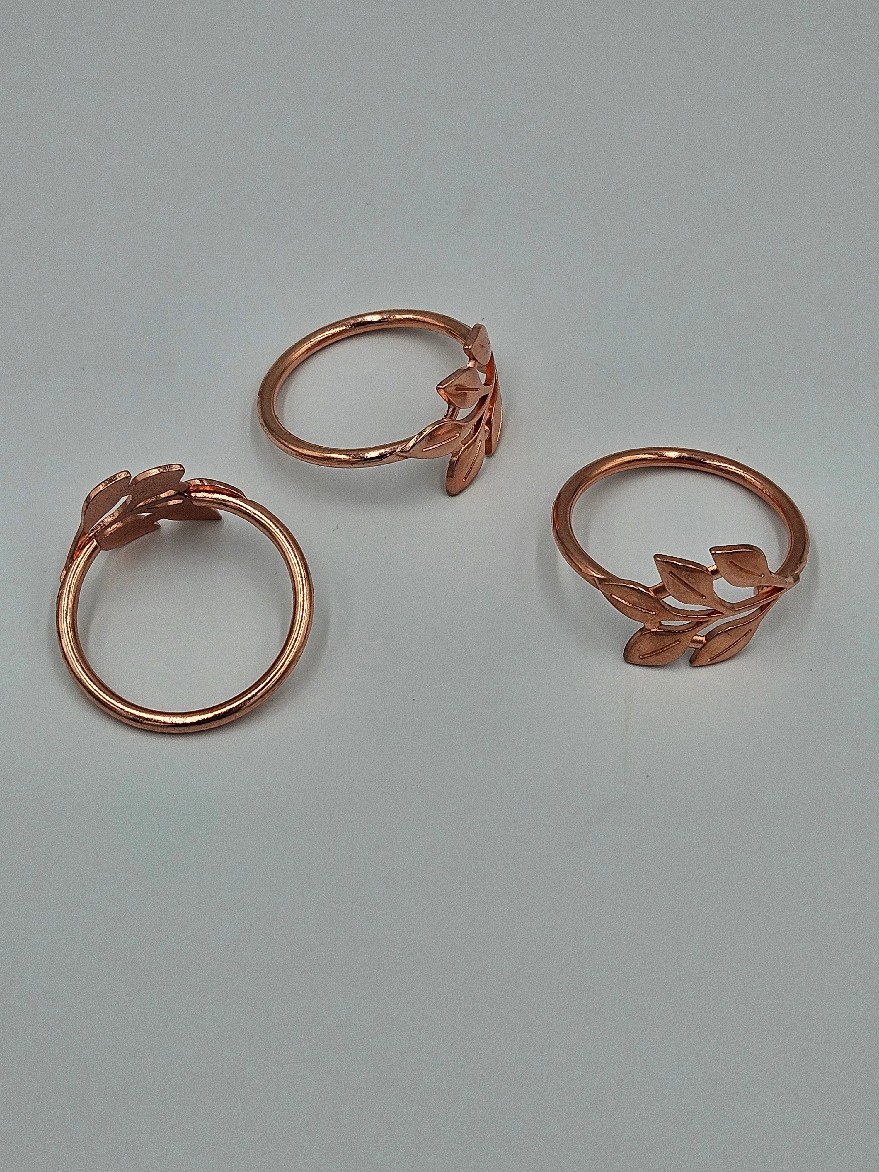 Rose Gold Leaf Napkin Rings