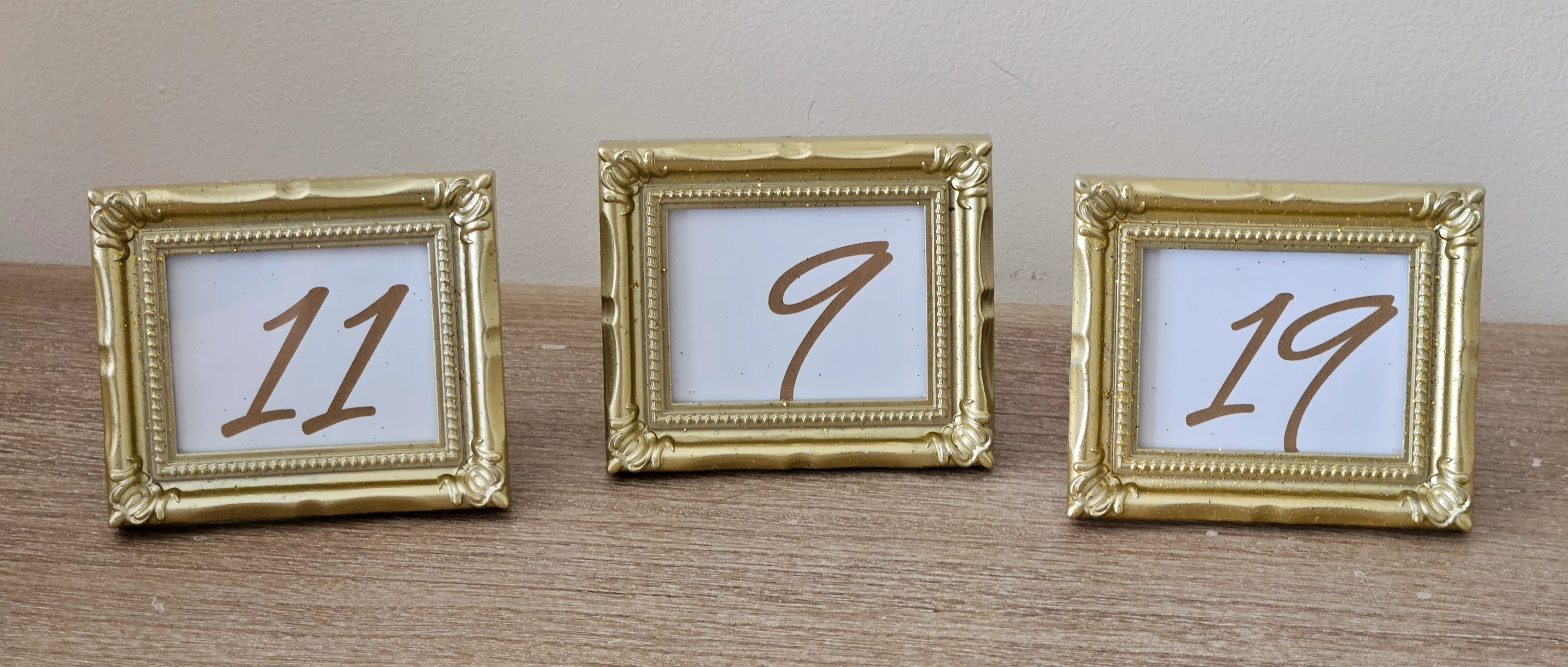 Gold Picture Frame/Table Number