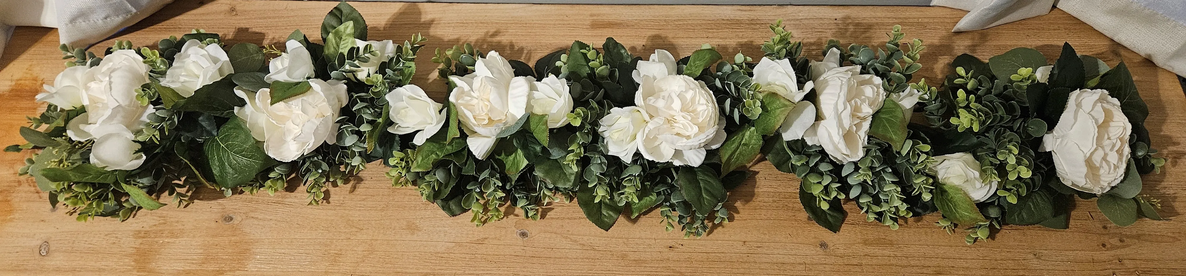 Floral Garland - Head Table - White - 55in