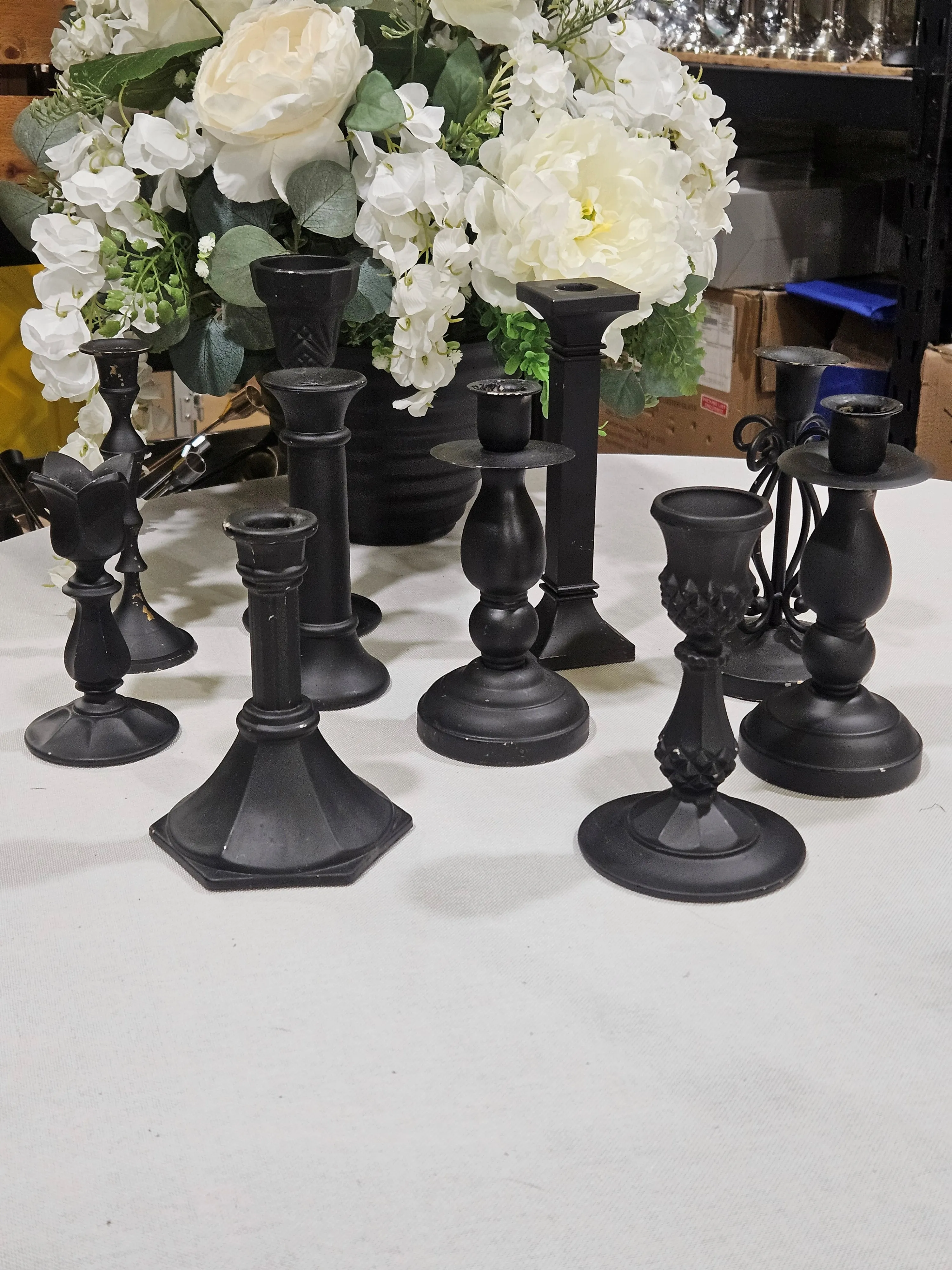 Taper Candle Holders - Black - Assorted