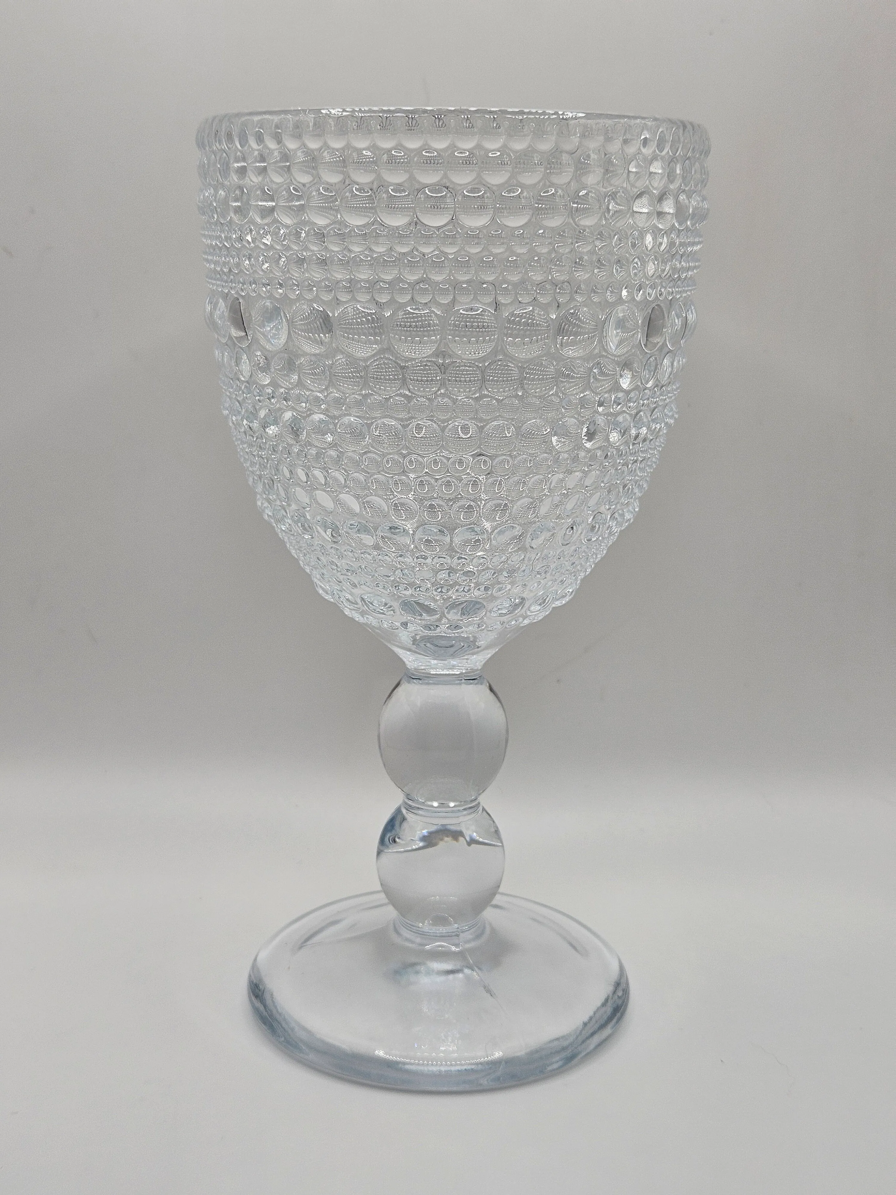 Goblet - Clear - Beaded - 10oz