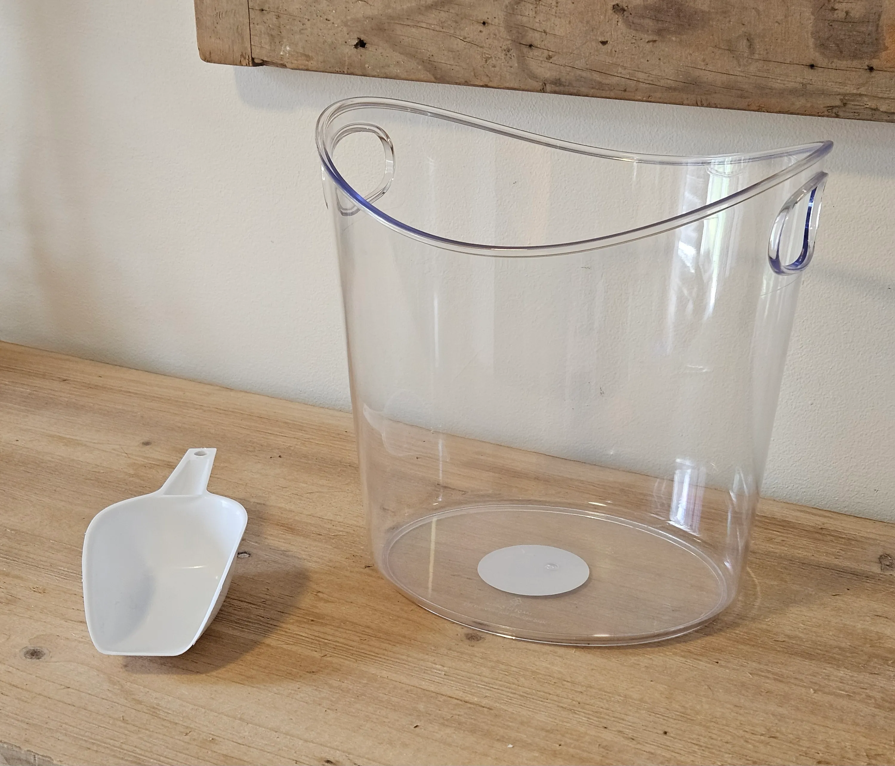 Small Ice Bucket with Scoop - Clear