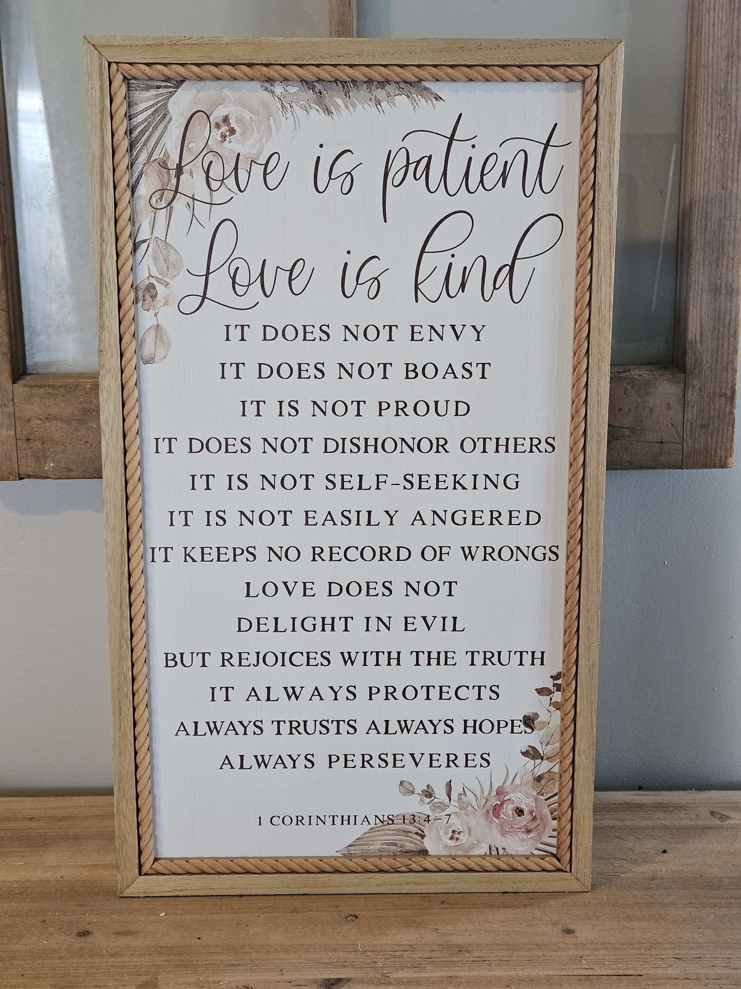 Love is Patient Sign