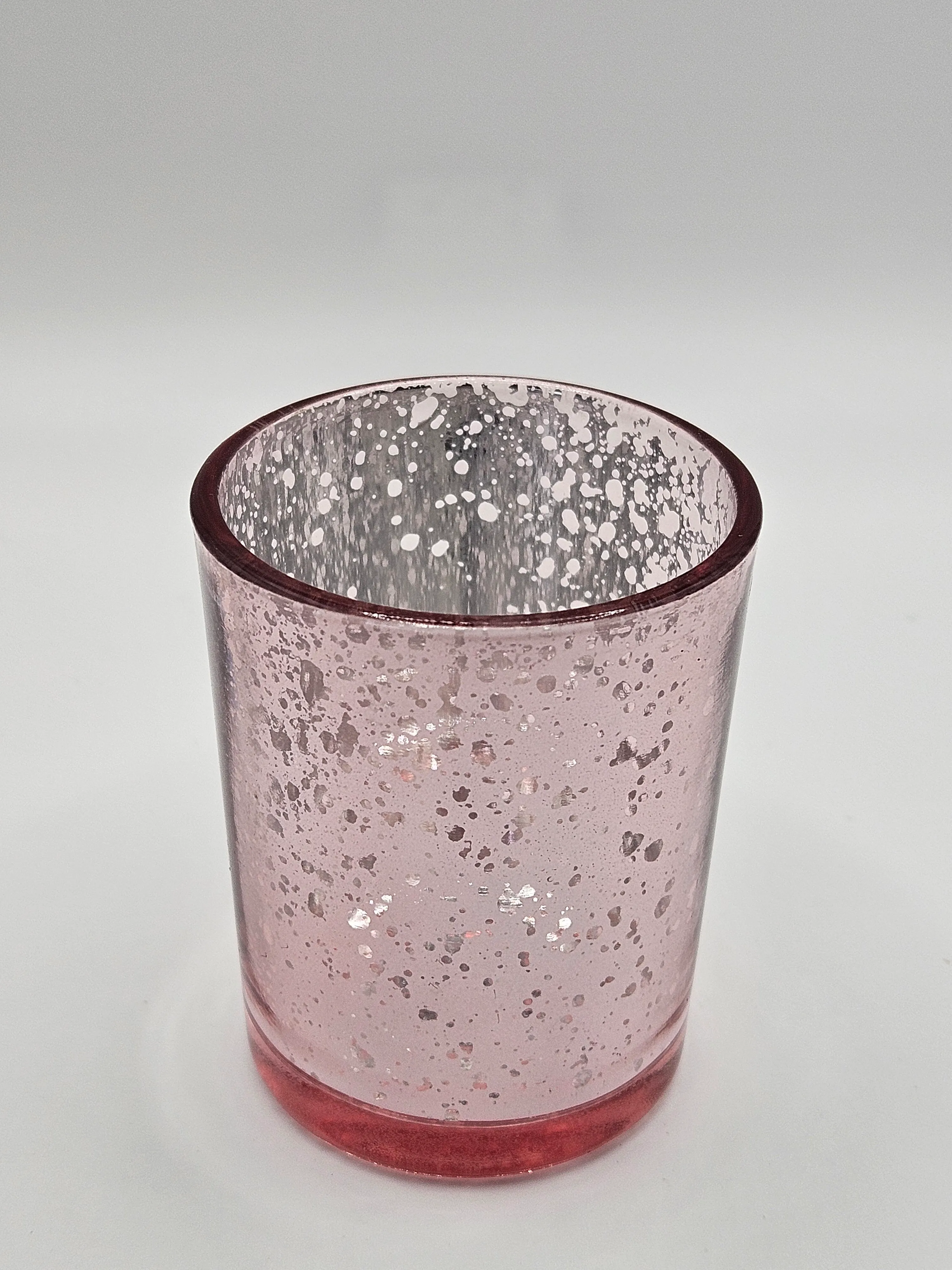 Mercury Speckled Votive Holder - Pink